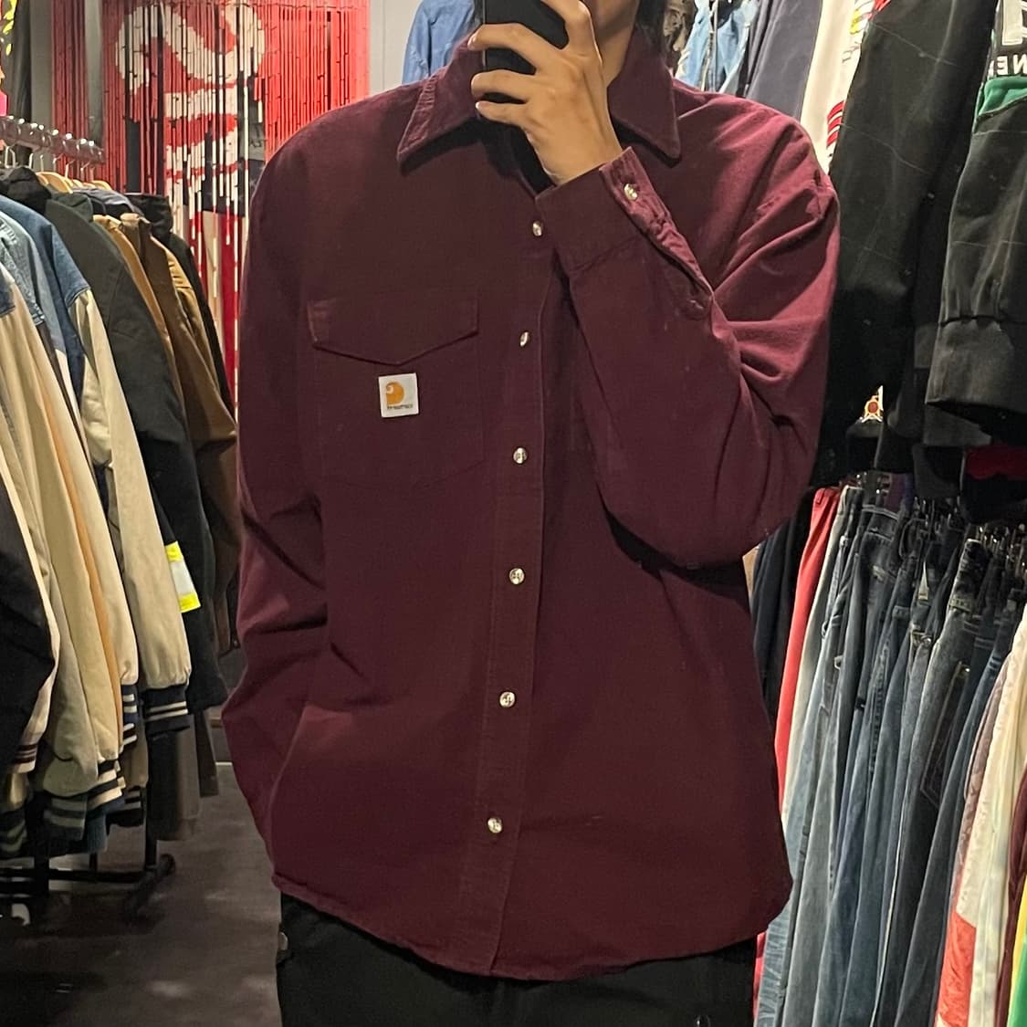 [IM] carhartt 칼하트 버건디 긴팔셔츠 상품이미지5