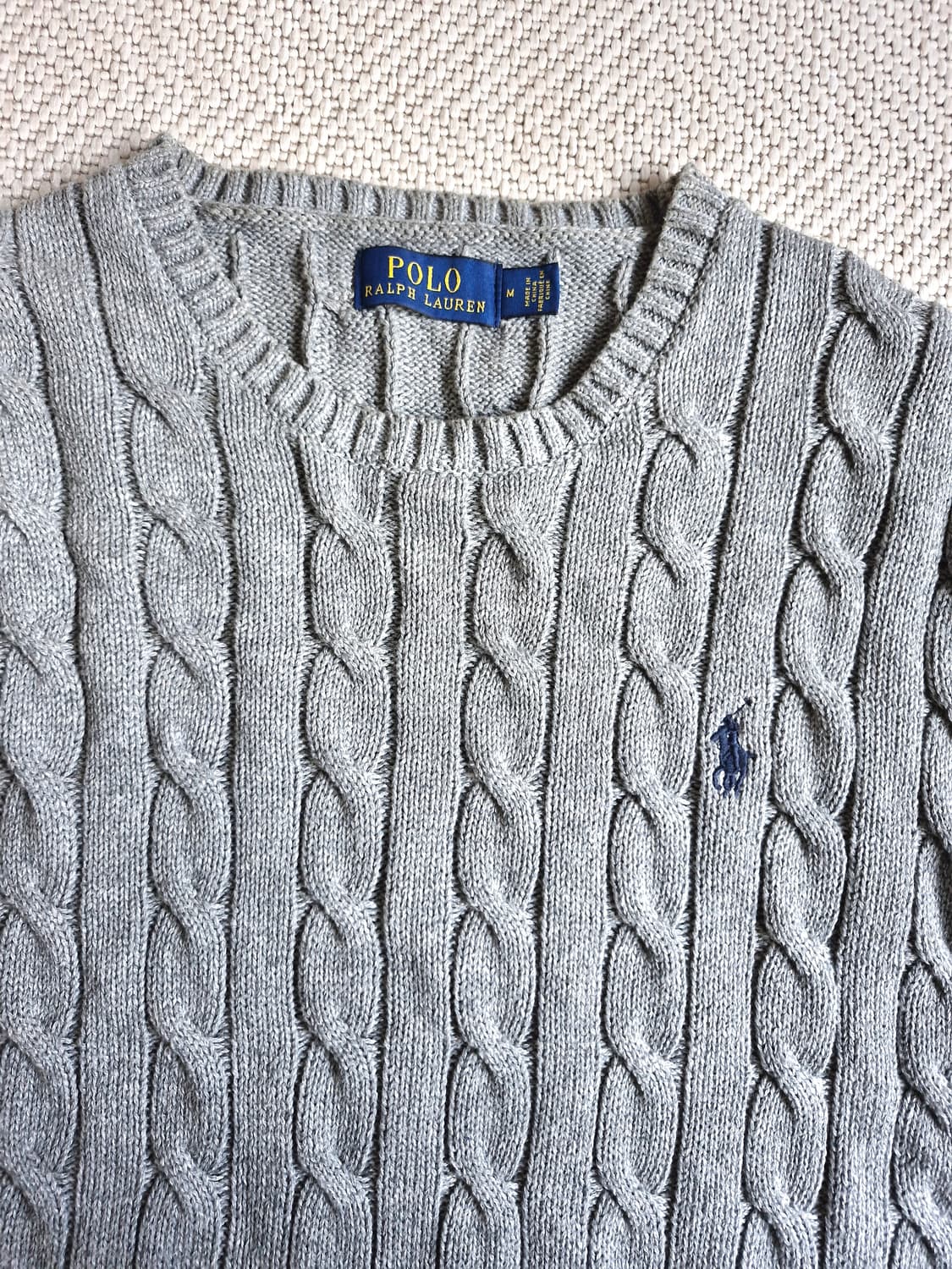 폴로 랄프로렌 코튼 케이블 니트 M  상품이미지4