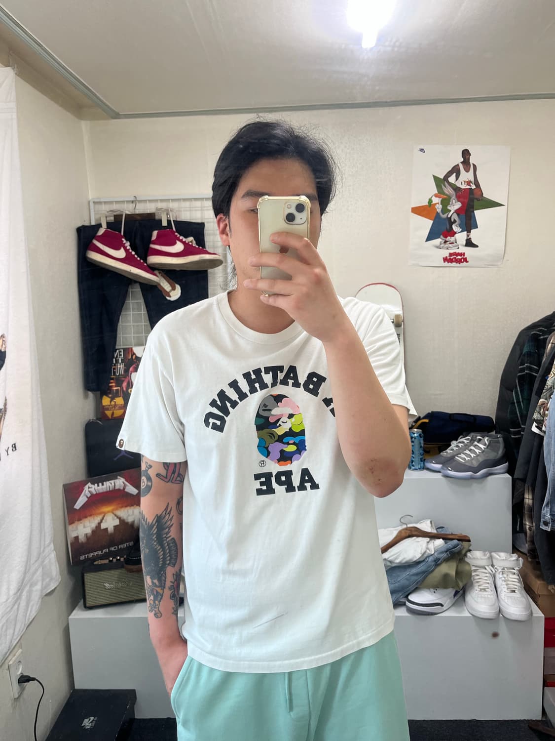 베이프 멀티카모 컬리지 반팔 상품이미지6
