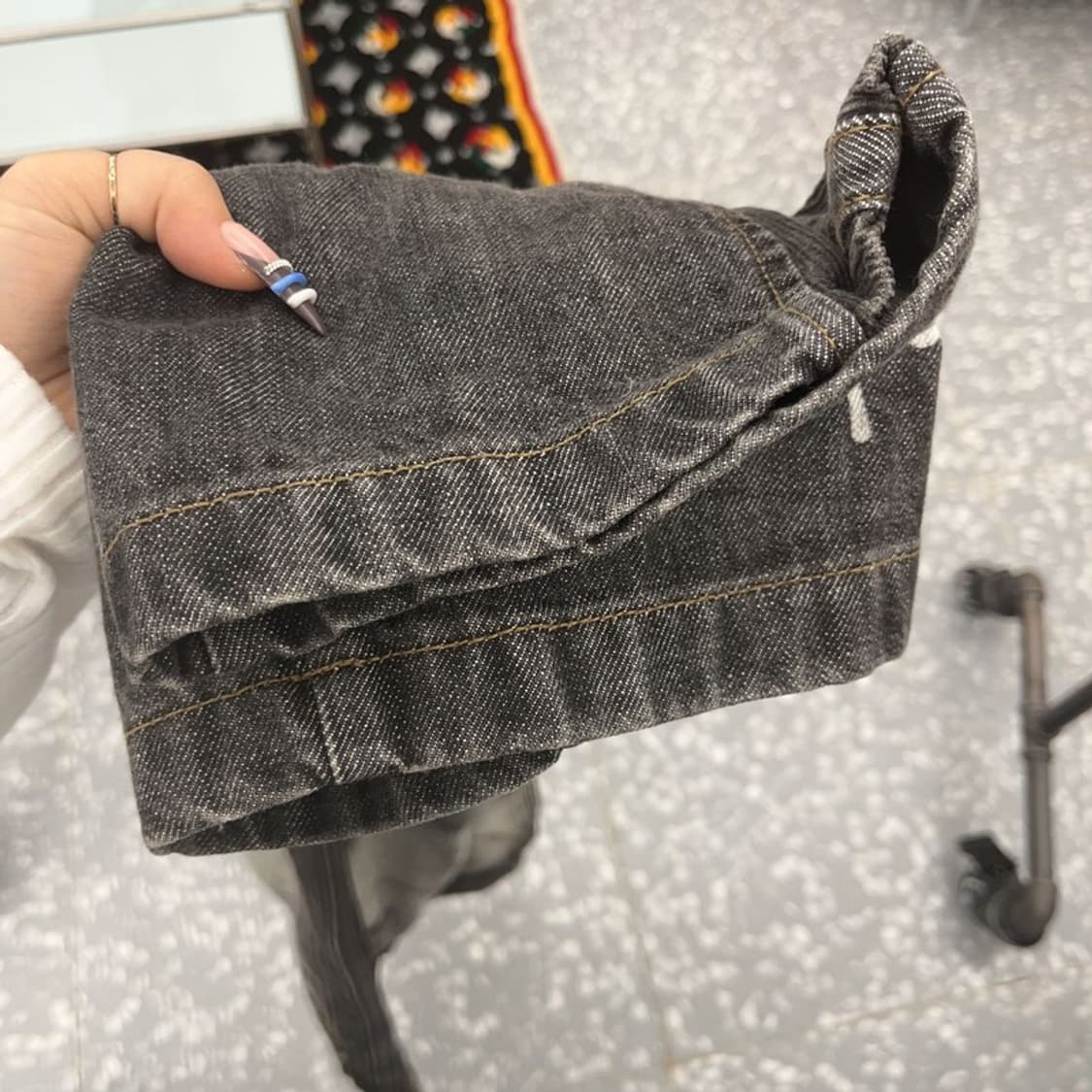 푸부 올드스쿨 스트릿 Y2K 빈티지 워싱 데님팬츠 29인치 C07671 상품이미지7