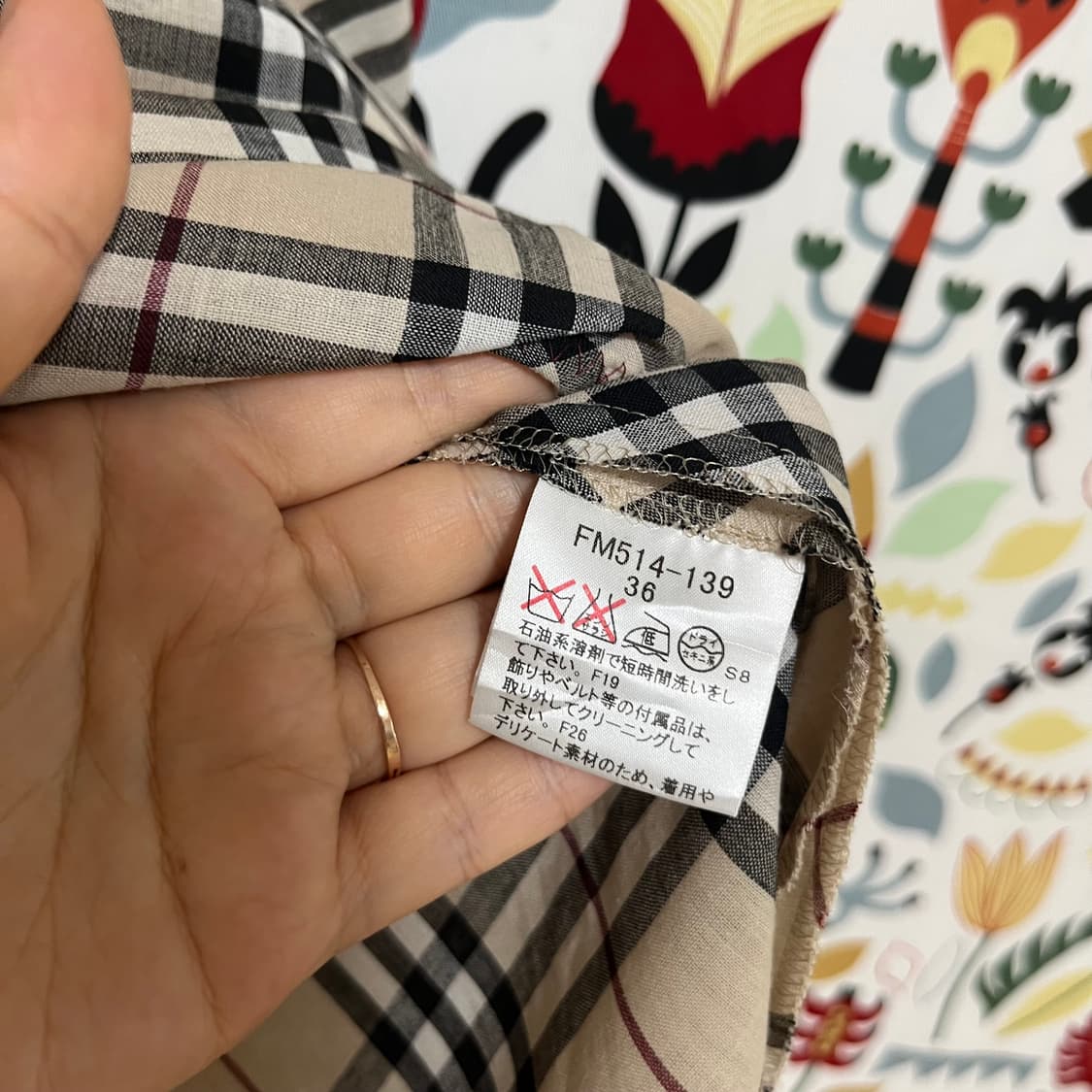 버버리 블루라벨 체크 원피스 36 상품이미지3