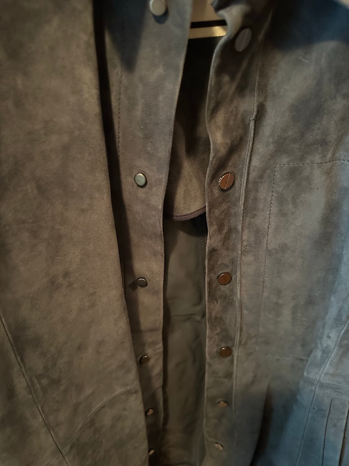 [52] 우영미 스웨이드 셔츠 자켓 네이비 상품이미지5