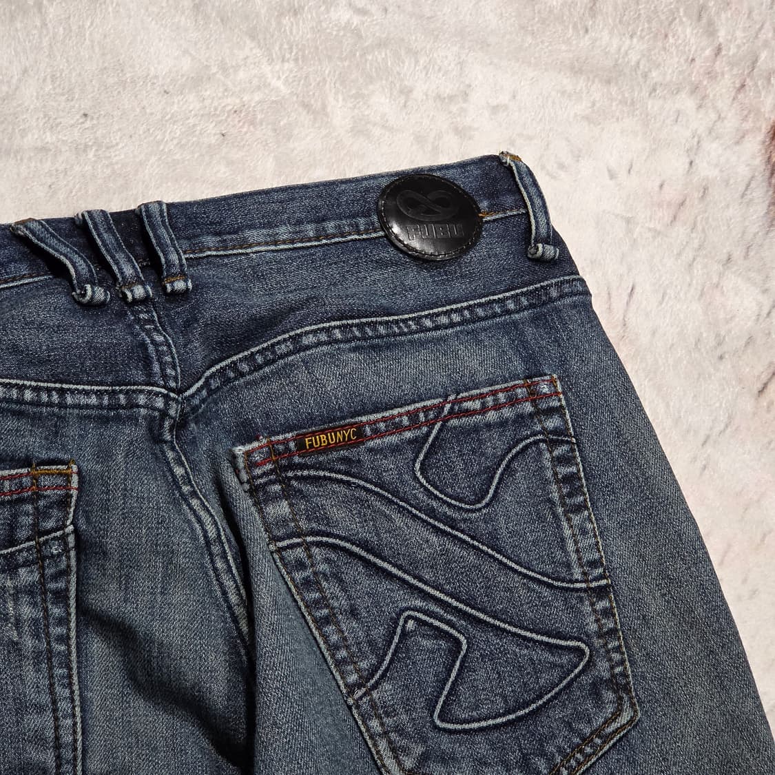 후부 중청 슬림 스트레이트핏 데님 팬츠 상품이미지2