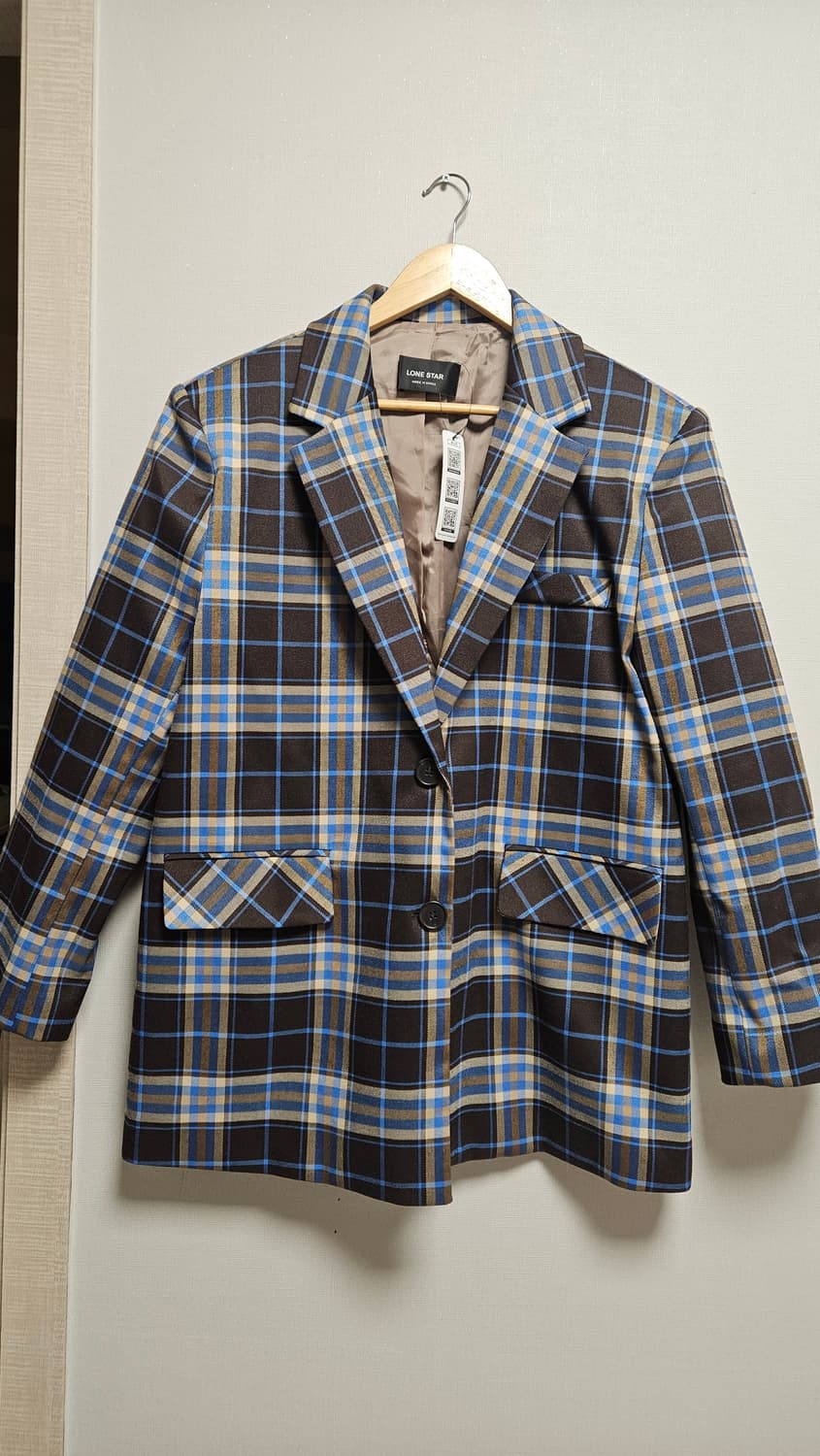 여성 간절기자켓 체크, 새상품 상품이미지1