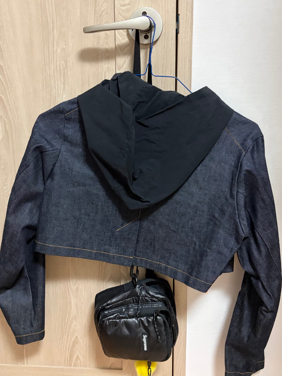 크롭 데님 생지 자켓 상품이미지2