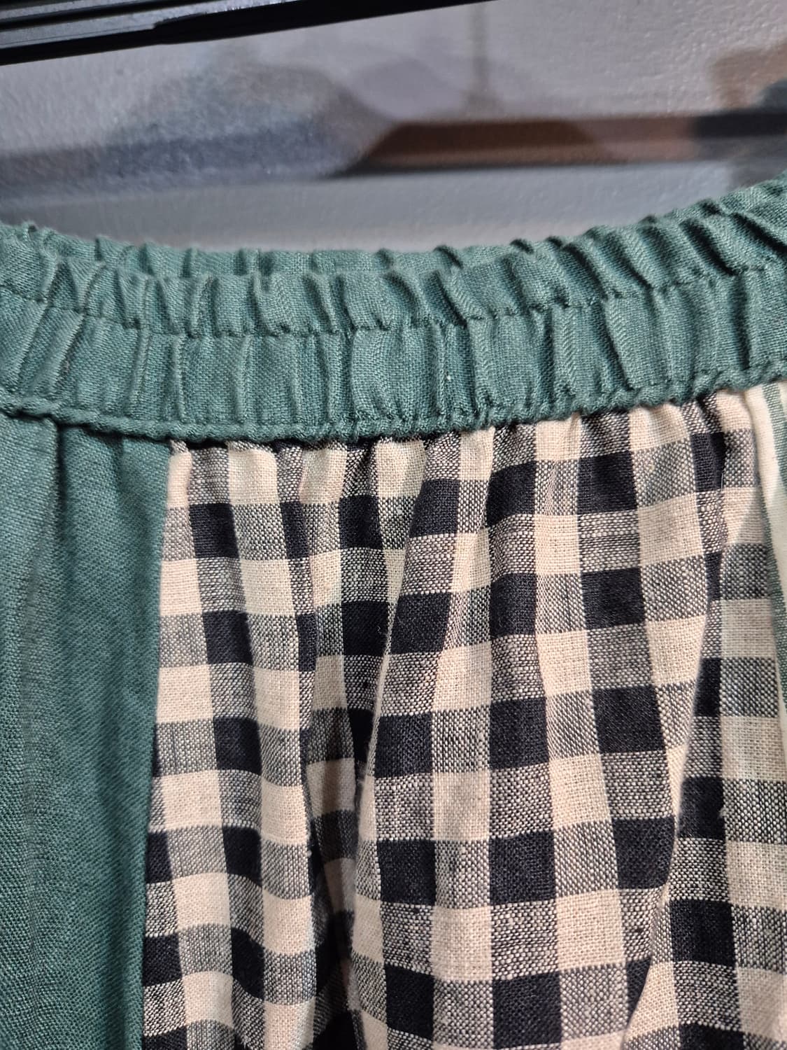 린넨 패치워크 롱 스커트 허리단면 41 33 34 35인치 가능 상품이미지3