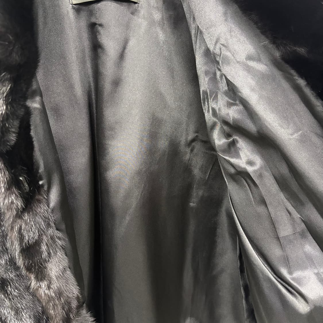 사가 밍크 코트 블랙 여/L 상품이미지3