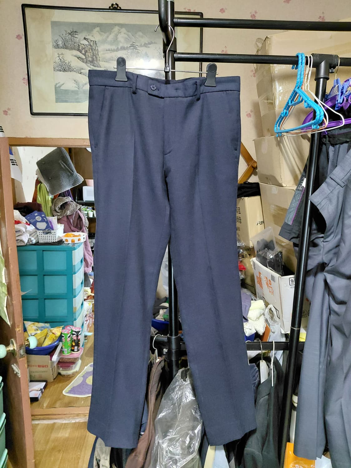 [다니엘크레뮤]프렌치핏 기모 밴딩 슬렉스 32사이즈  상품이미지1