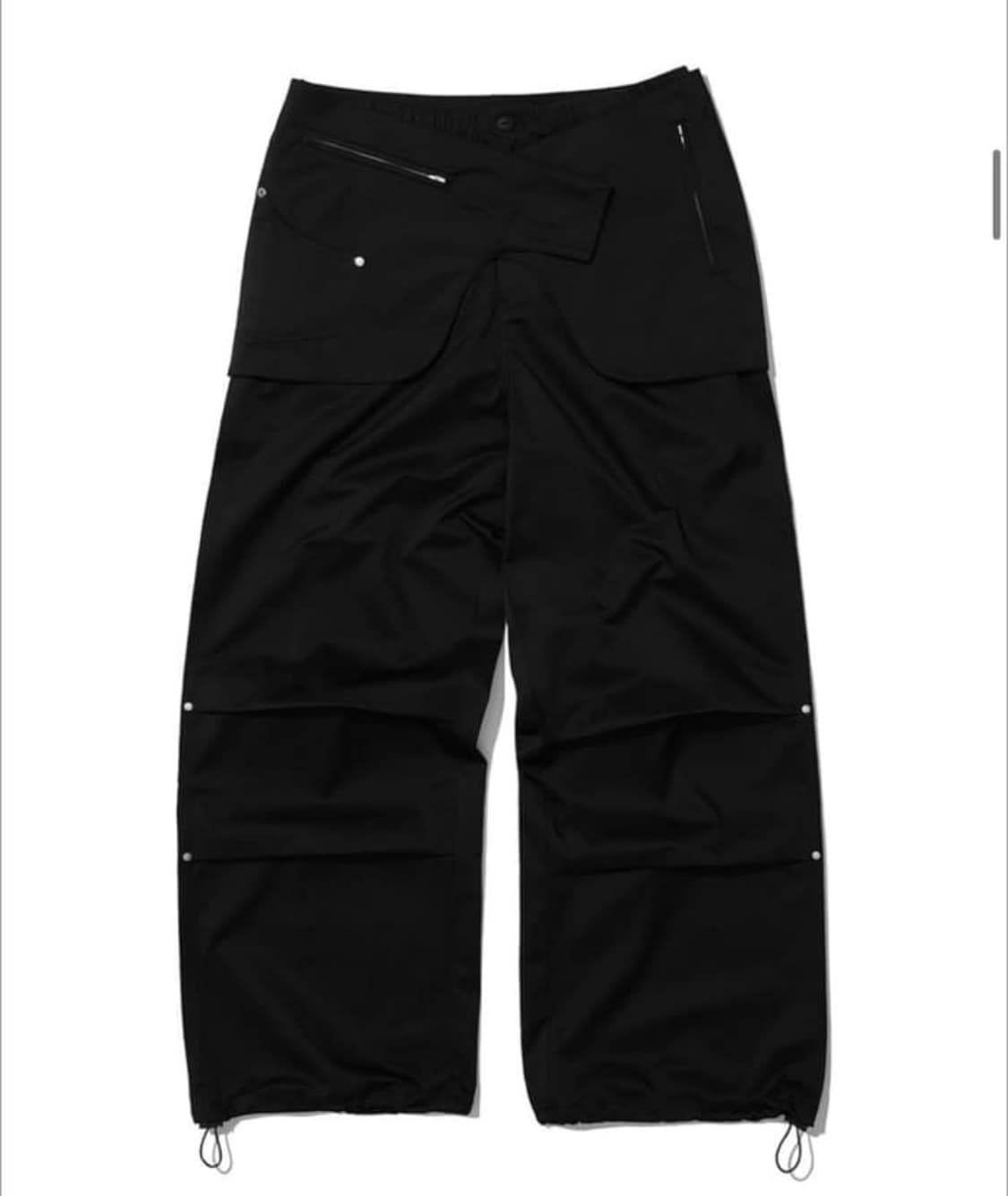 파르티멘토 우먼 2way 벨티드 레이어드 파라슈트 팬츠_블랙  상품이미지2