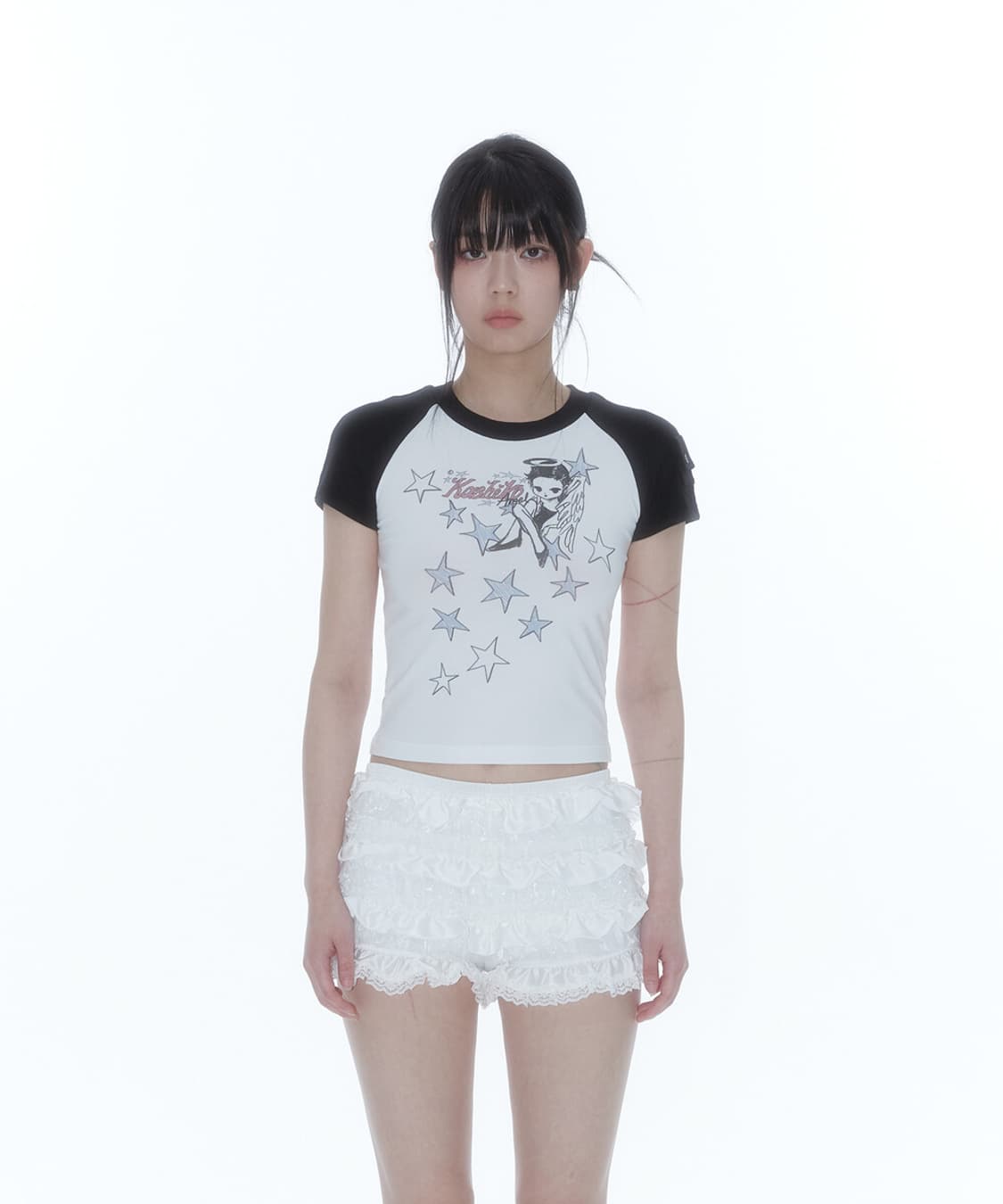 Kashiko Angelic Pocket Raglan T Shirt 상품이미지2