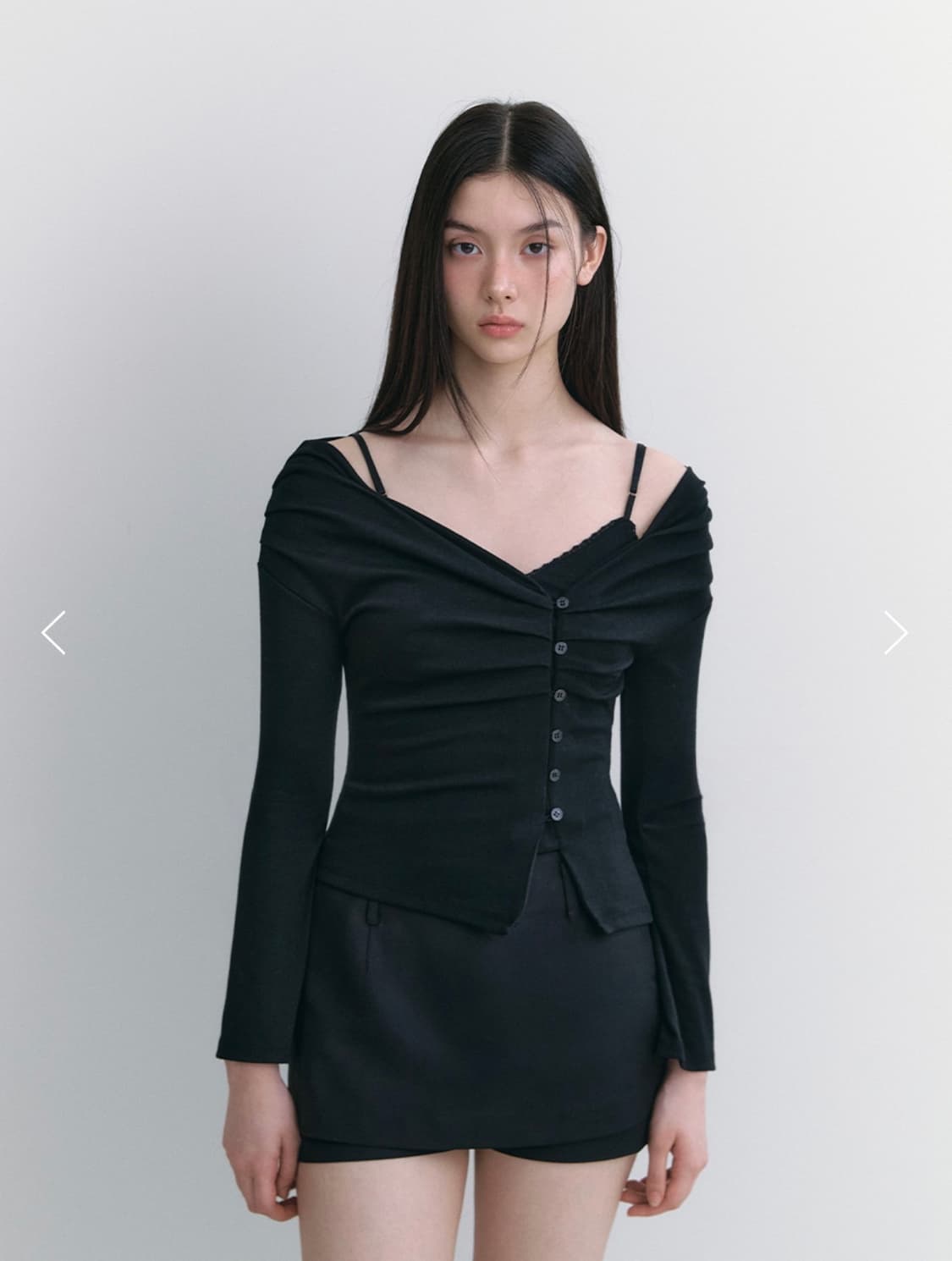 낫유어로즈  Rin cardigan set (Black) 상품이미지1