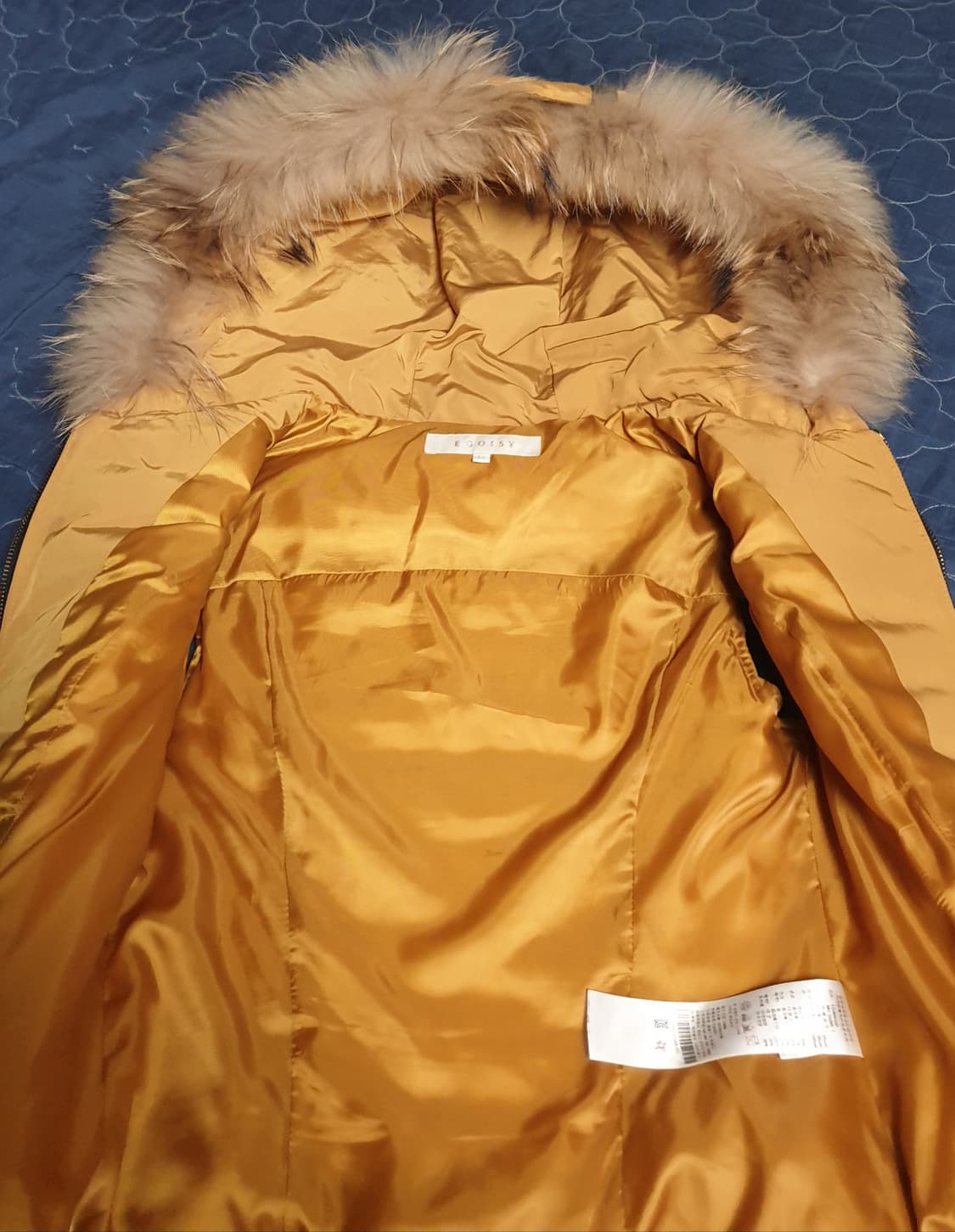 EGOIST 크롭 라쿤퍼 덕다운 경량 패딩 조끼 (55) 상품이미지3