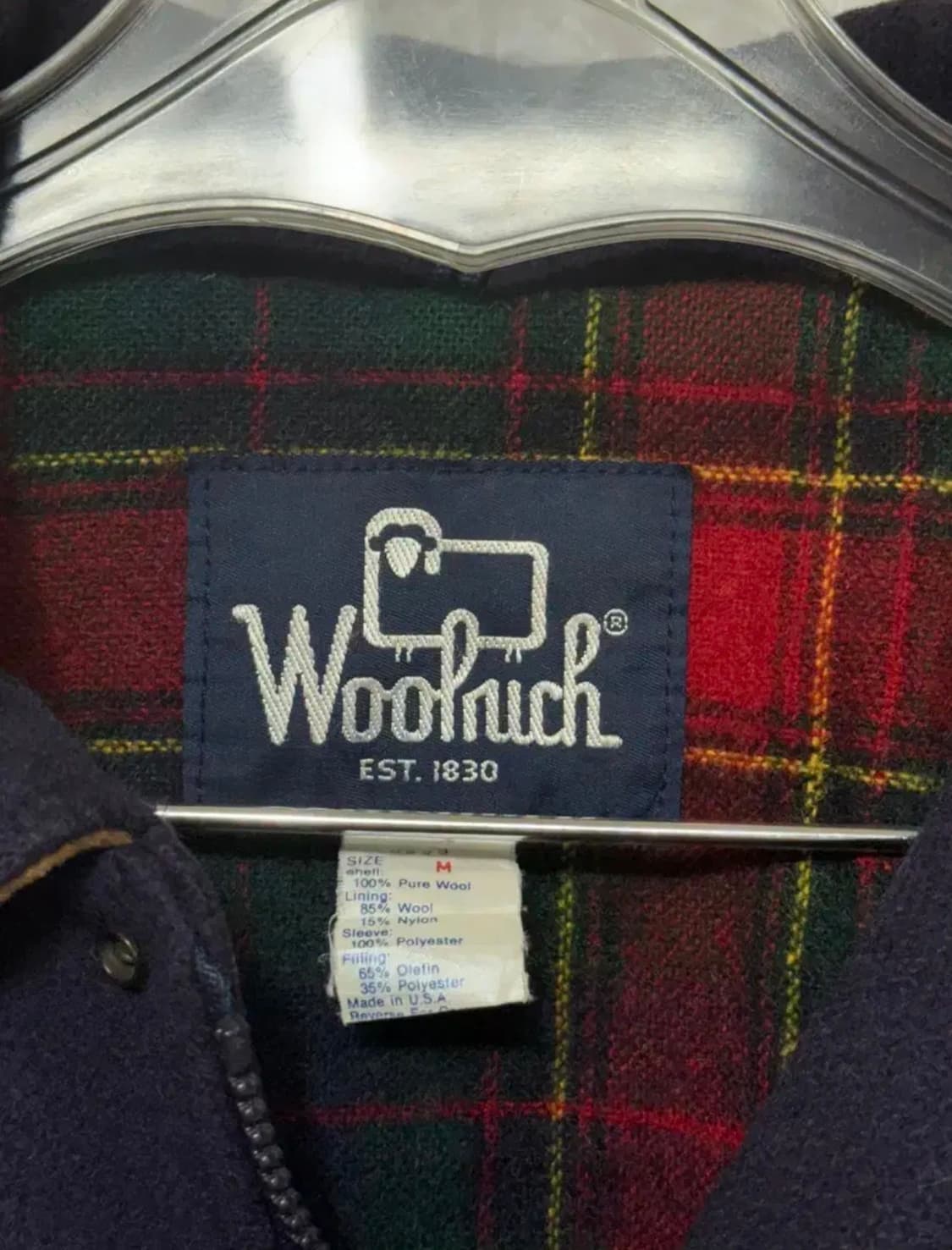 울리치 woolrich 스웨이드 트림 퓨어 울자켓 M 상품이미지5