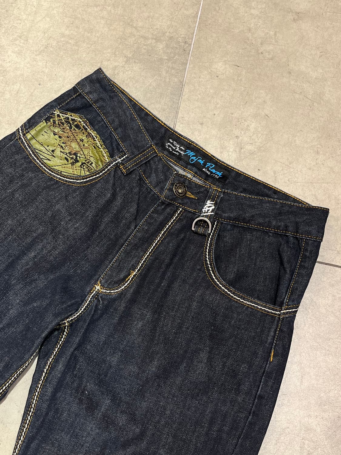 마자 플라바 카모 자수 올드스쿨 데님팬츠 상품이미지5