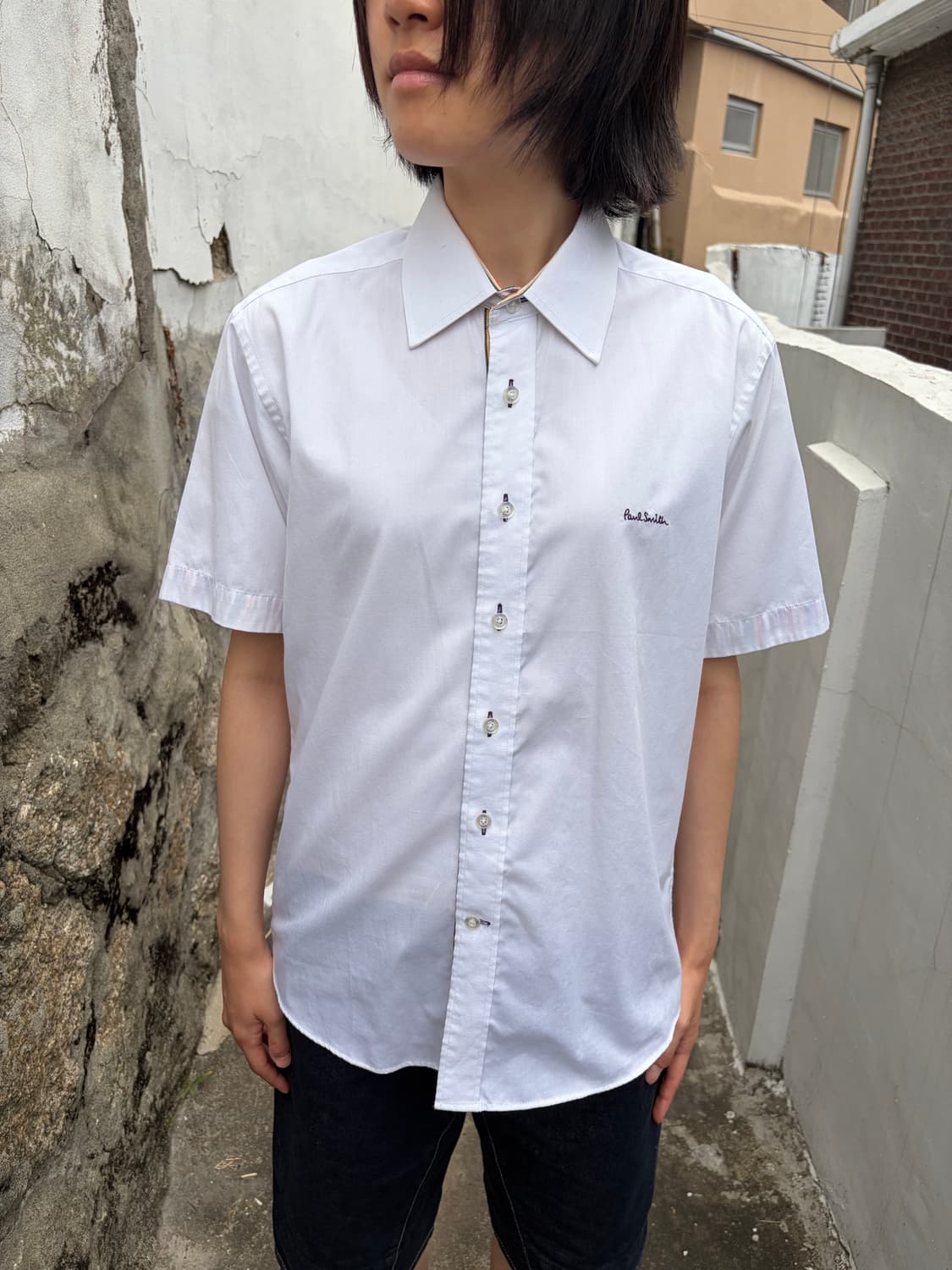 Paul Smith 멀티 스트라이프 트림 반팔 셔츠 상품이미지3