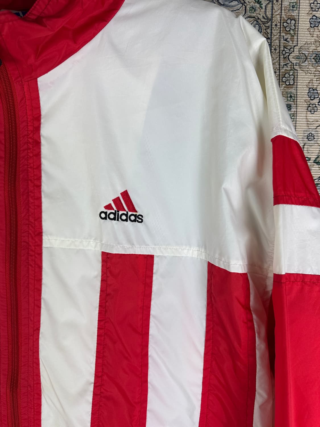 90S 아디다스 올드스쿨 흰빨 바람막이1609 상품이미지5