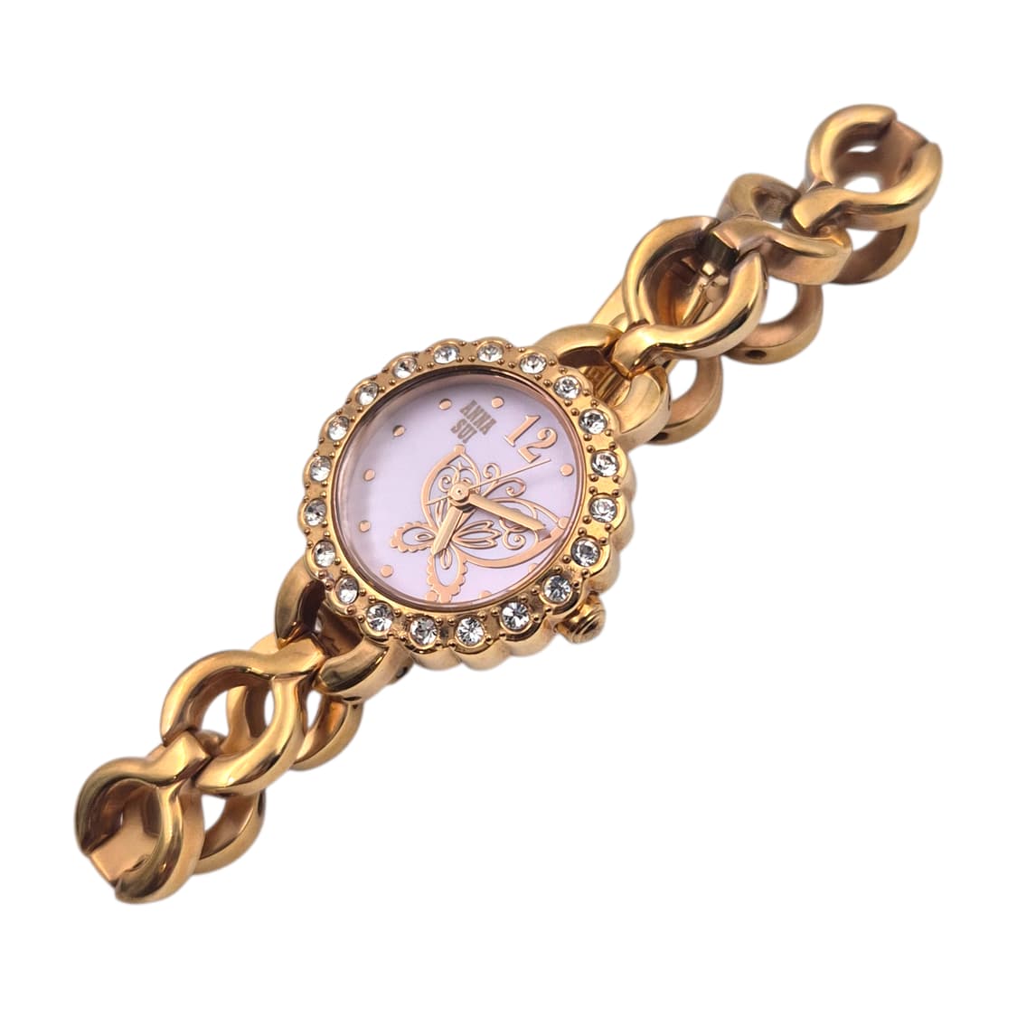 10s 안나수이 핑크 자개 나비 파베 손목시계 상품이미지4