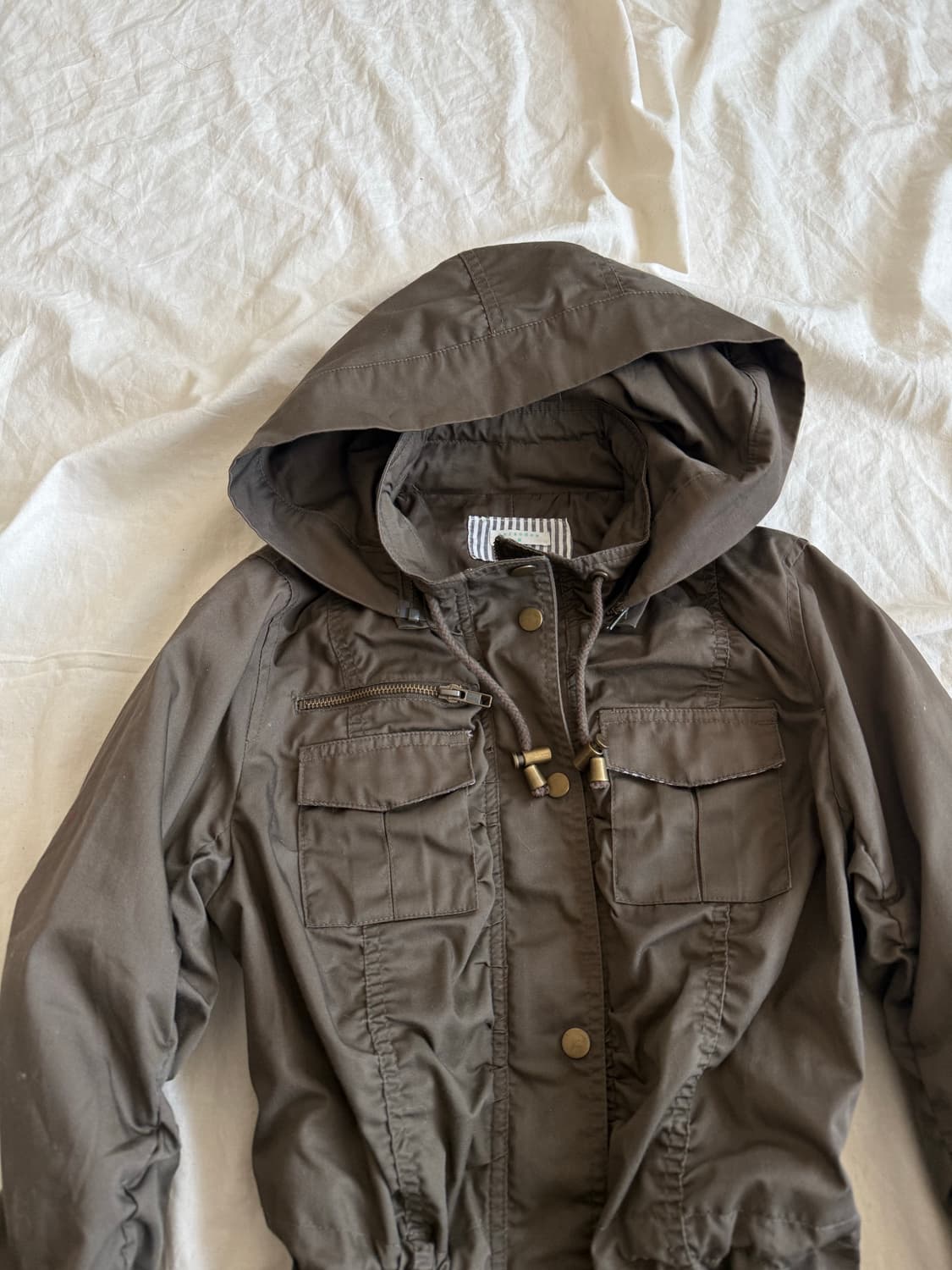 Y2k 카키브라운 셔링 야상 자켓 상품이미지3