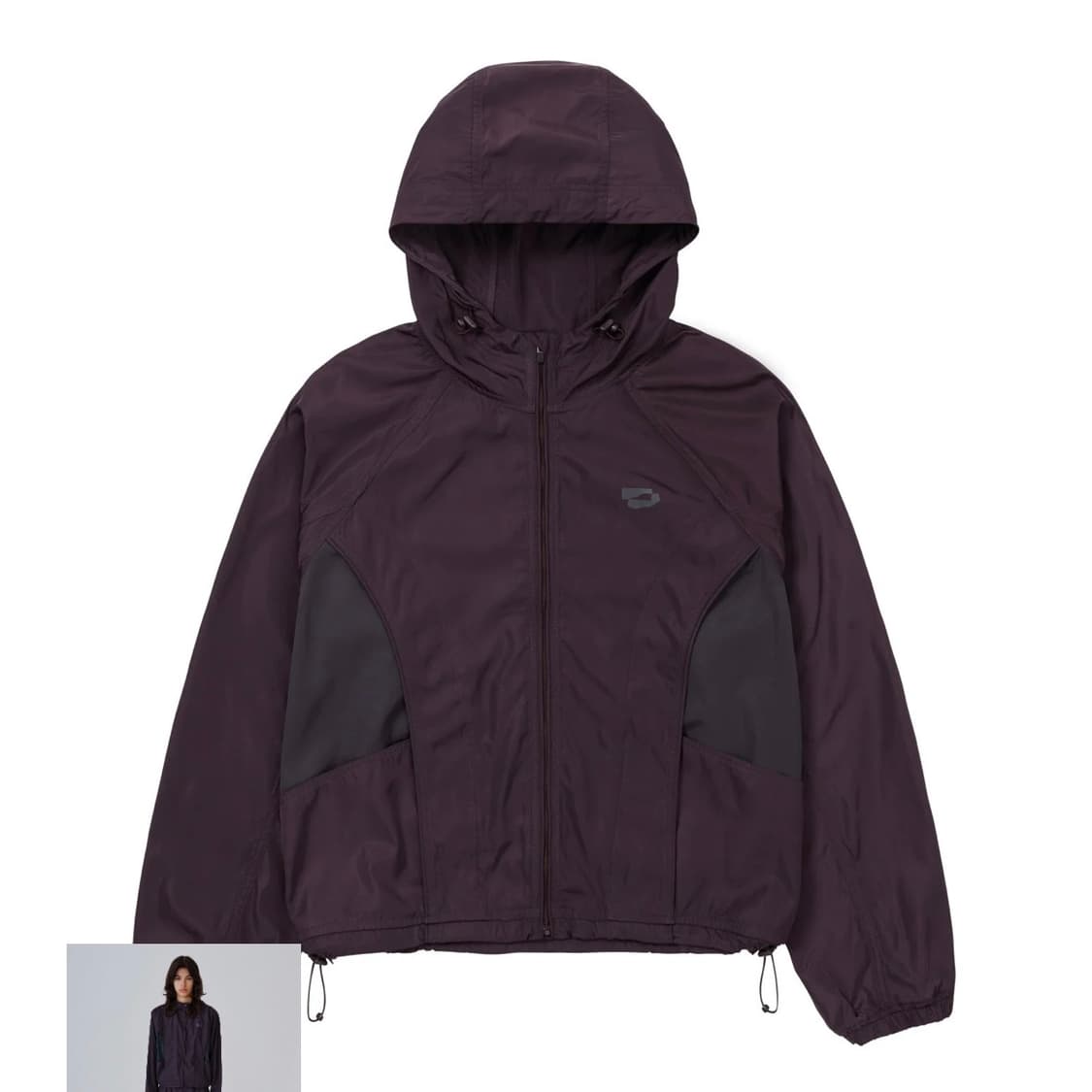 웰빙익스프레스 윈드브레이커 트랙팬츠 버건디 트레이닝 셋업 상품이미지2