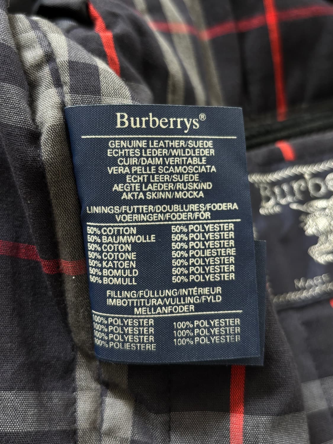 Burberry 버버리 딥네이비 스웨이드 봄버 자켓 상품이미지9