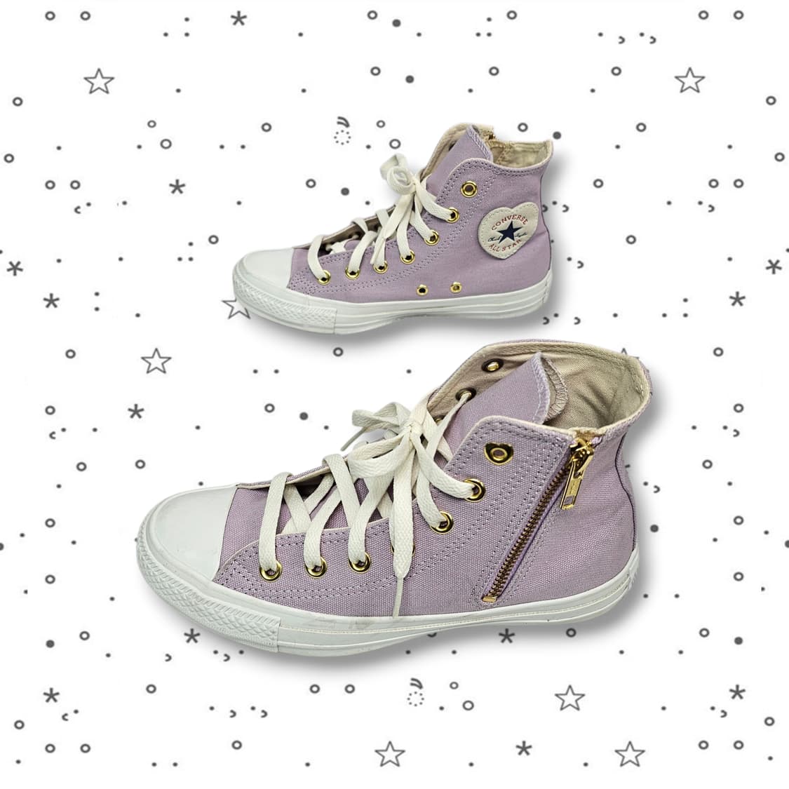 240 CONVERSE 컨버스 하이 하트패치 라일락 스니커즈 상품이미지5