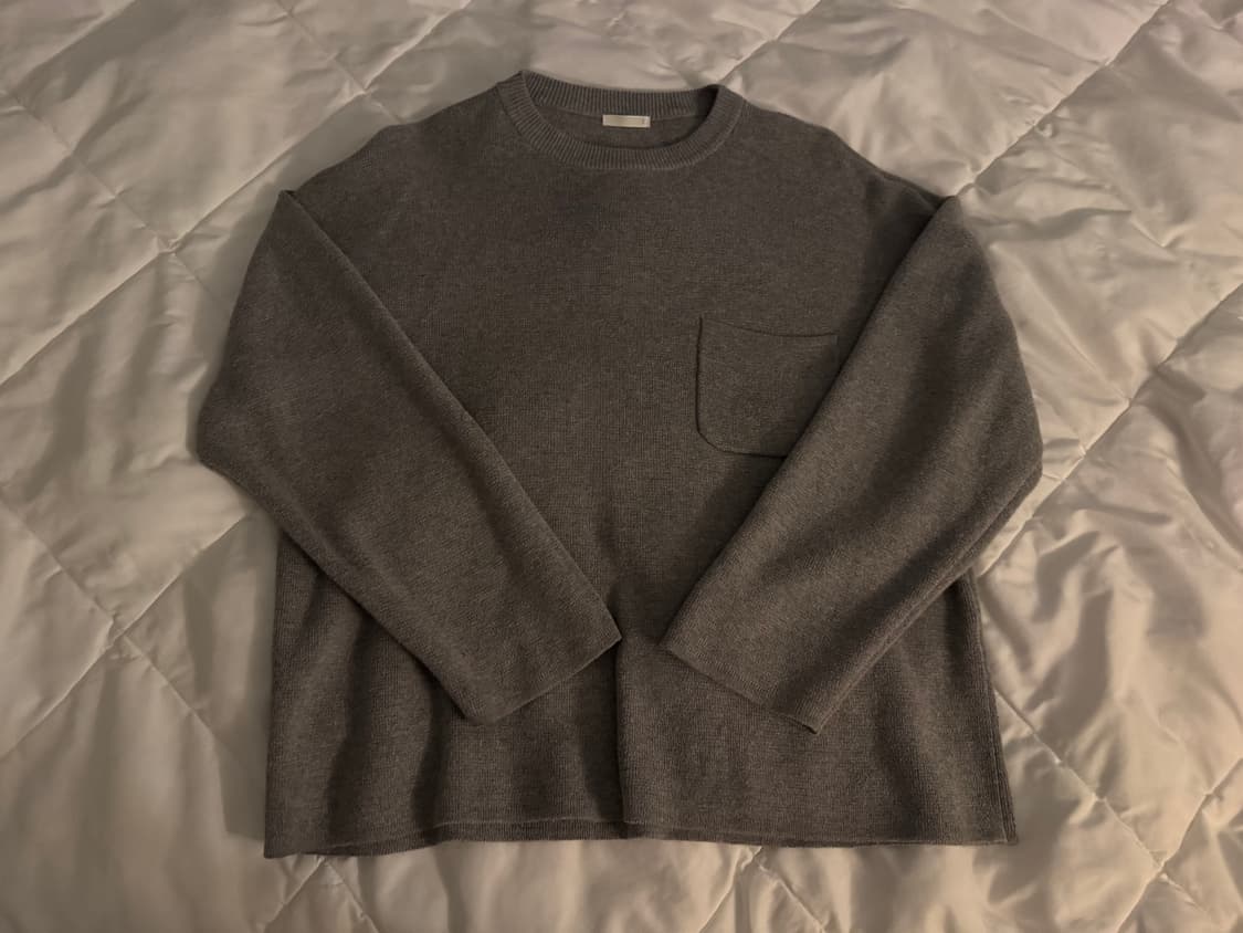 vintage gray pocket knit 상품이미지1