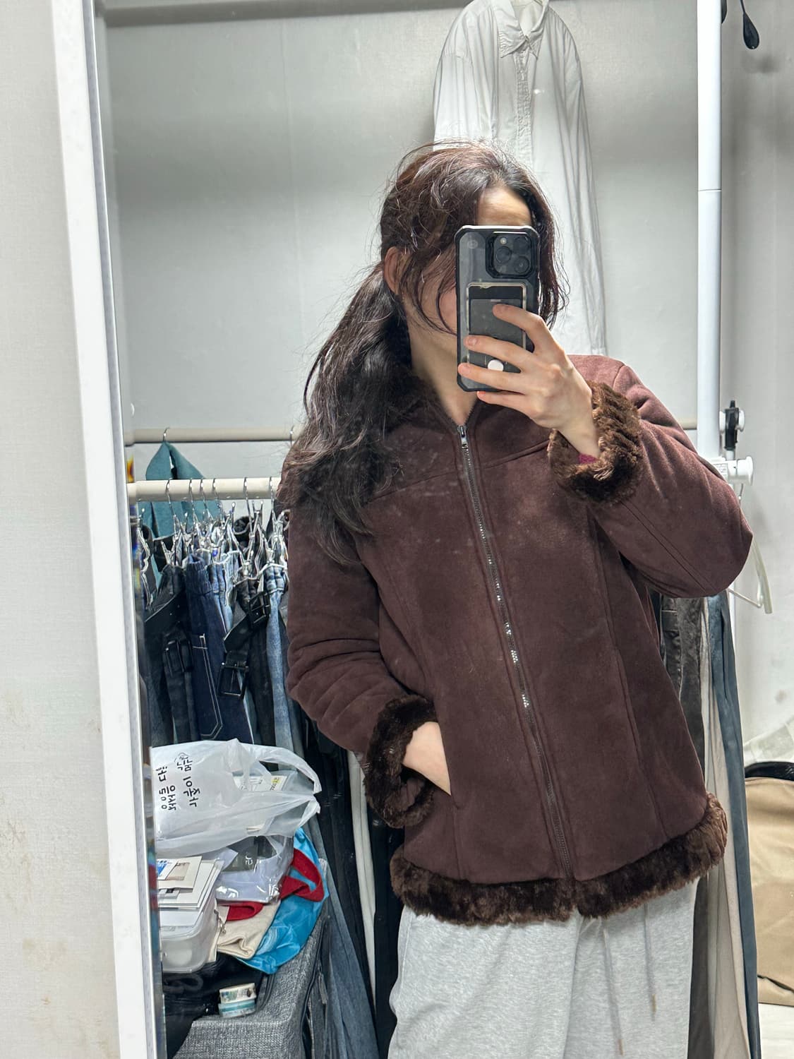 KUMIKYOKU 일본 빈티지 브라운 무스탕 자켓 상품이미지1