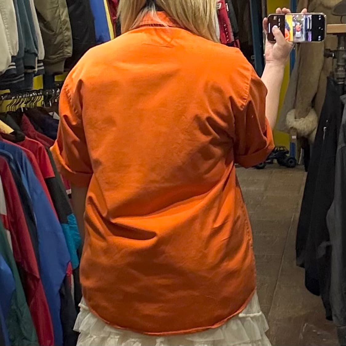 [HI] 칼하트 반팔 셔츠 오렌지 상품이미지5