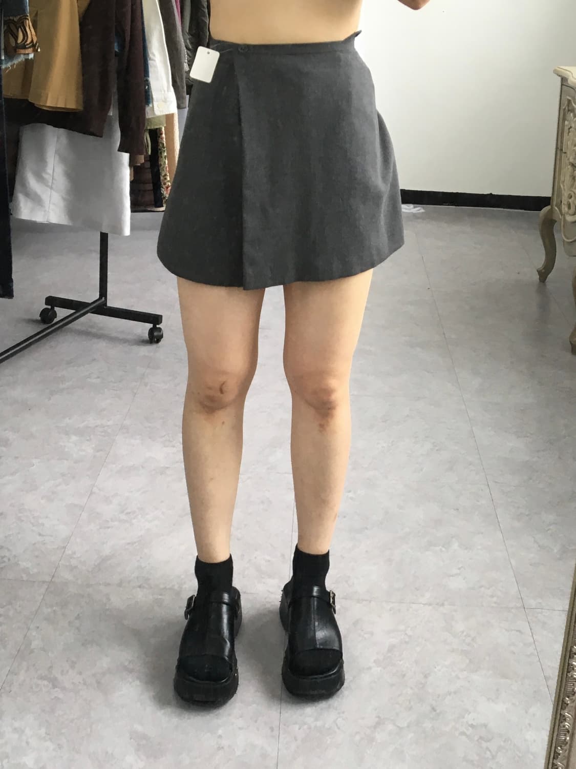 Check pattern mini skirt 상품이미지4