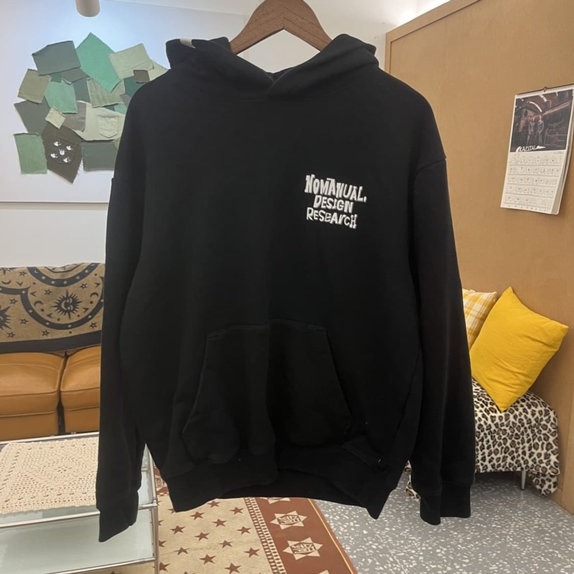 노메뉴얼 빈티지 스트릿 펑크 레터링 후드티 S C09799 상품이미지3