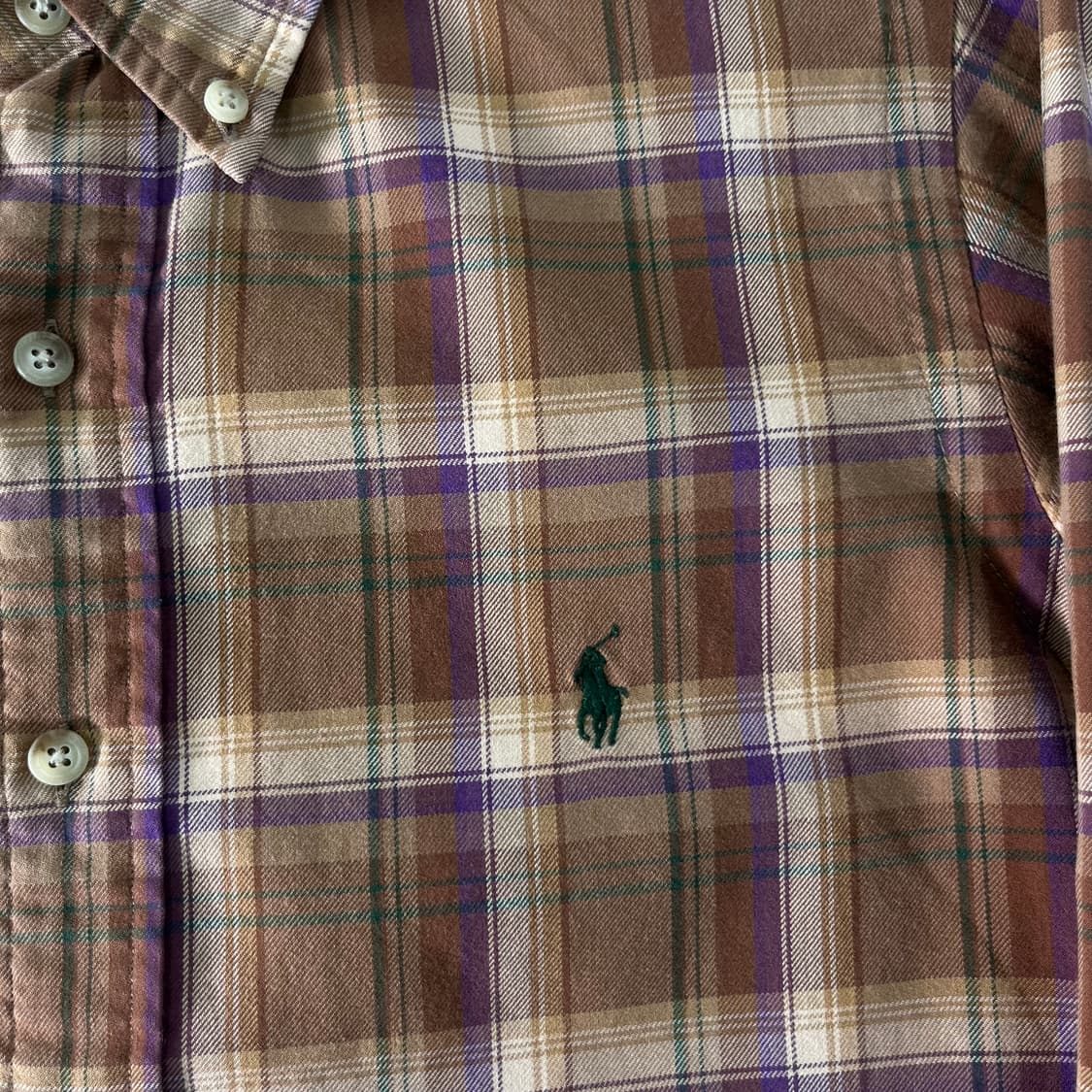 100 폴로랄프로렌 빈티지 체크 코튼 셔츠 상품이미지3