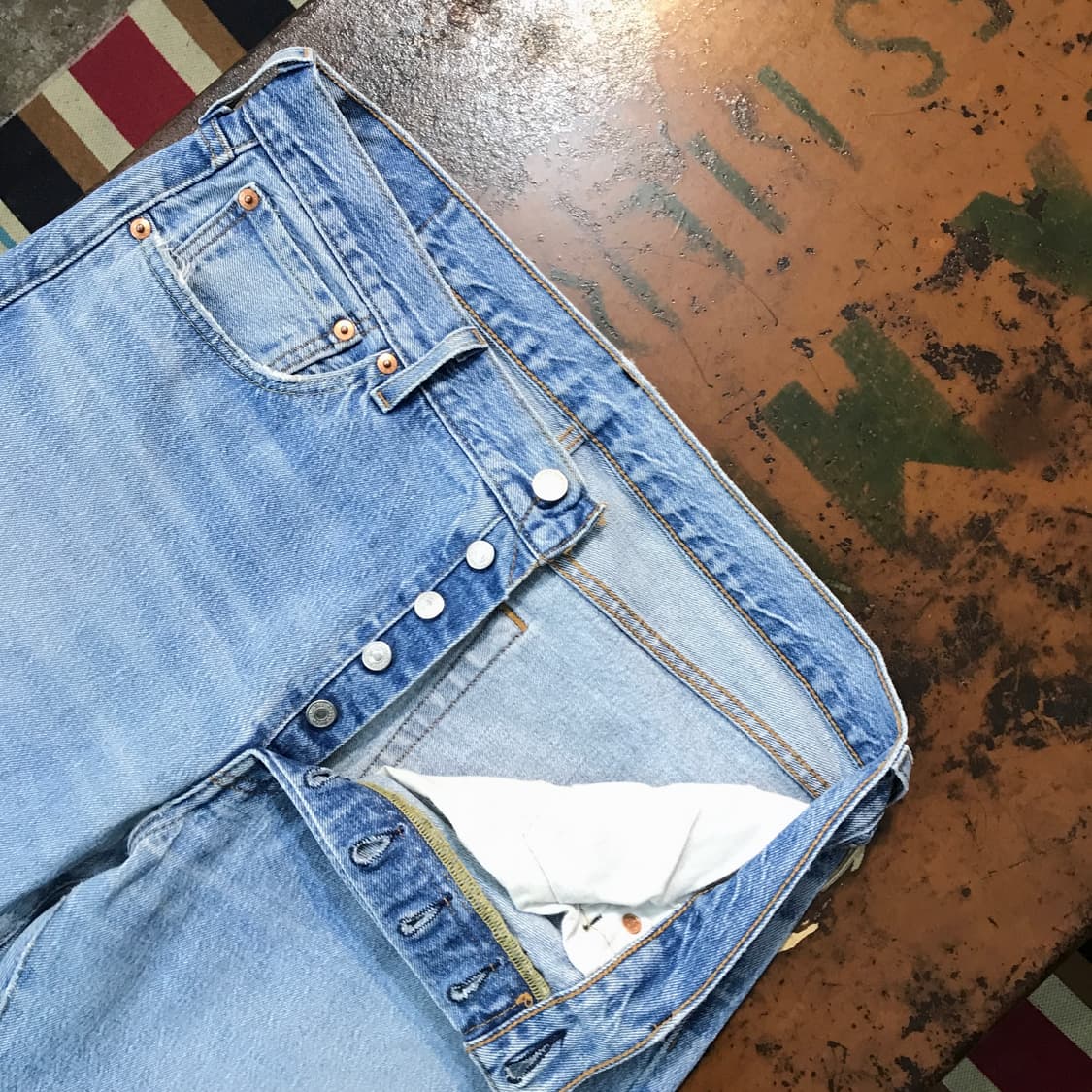 리바이스 501 연청 데님 팬츠 청바지 허리 34 사이즈 상품이미지4