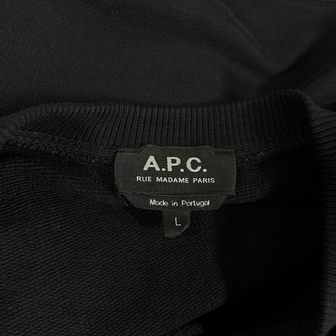 [해외L] A.P.C. 아페쎄 블랙 맨투맨 긴팔 티셔츠 상품이미지5