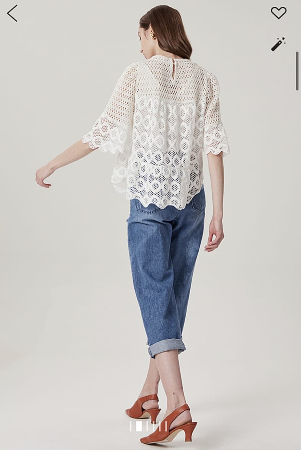 타임 네트 니트 탑 프리사이즈 상품이미지4