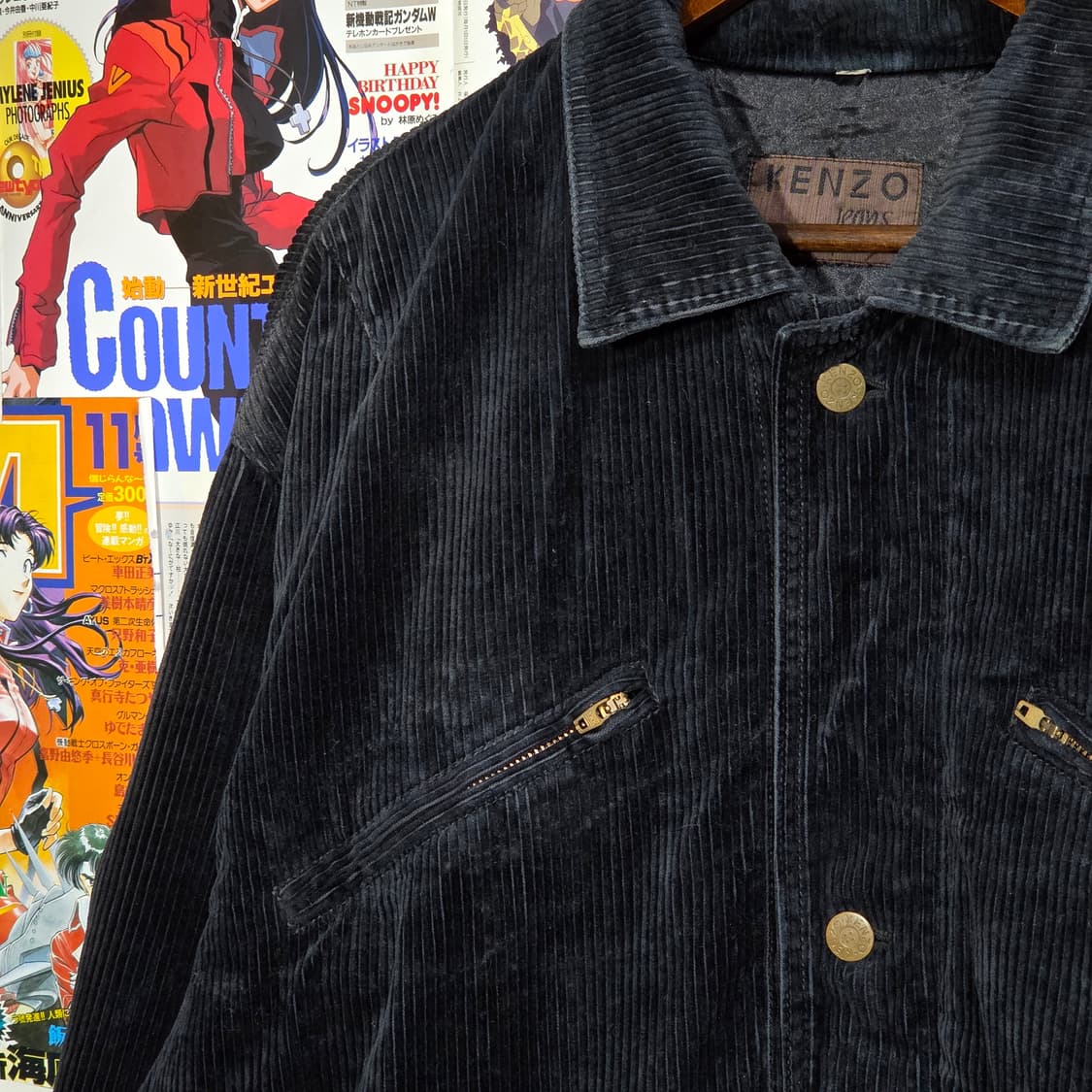 90s JPN 겐조 진스 다크 네이비 코듀로이 자켓 상품이미지3