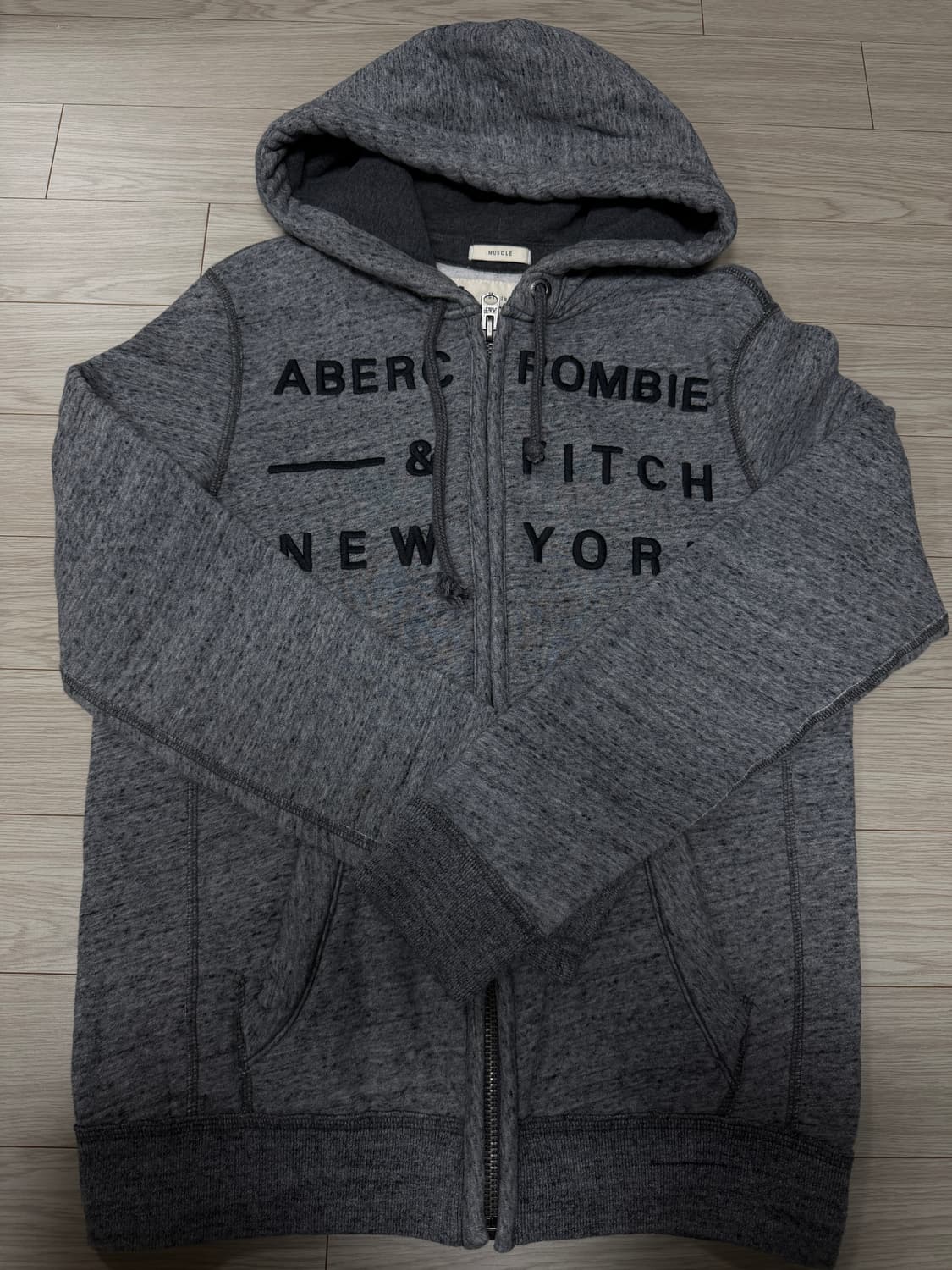 아베크롬비 진그레이 후드집업 공용S 상품이미지2