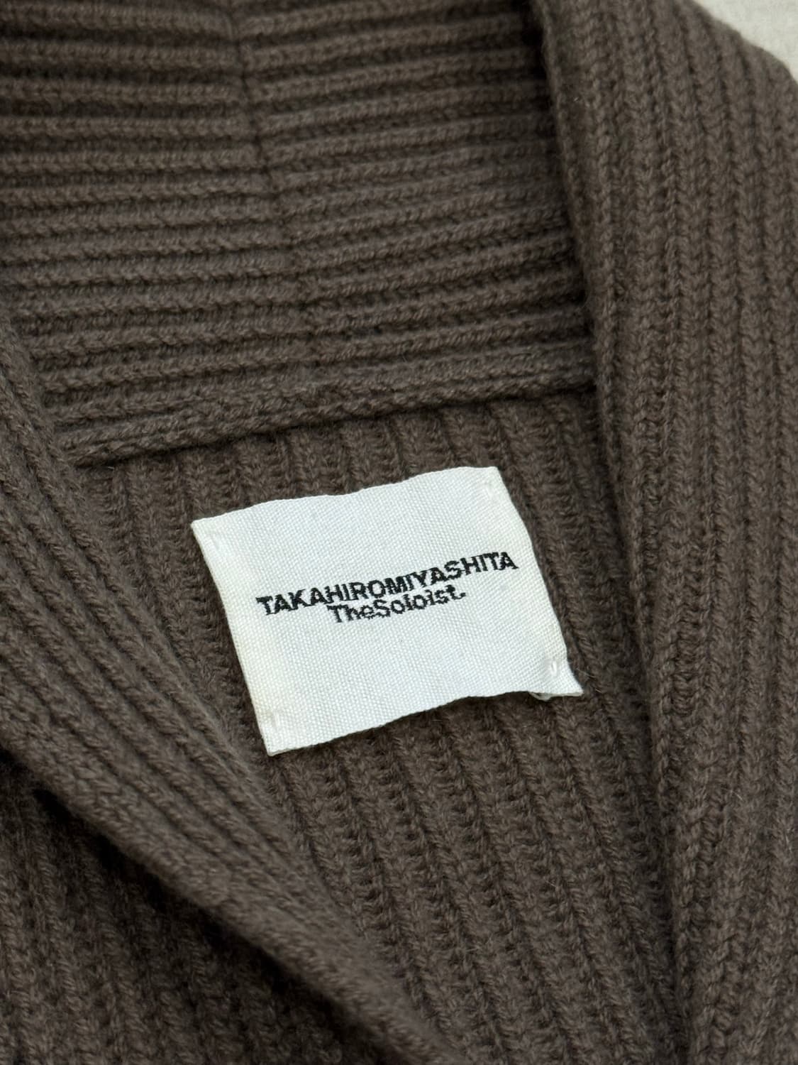 솔로이스트 14aw 캐시미어 숄카라 가디건 상품이미지7