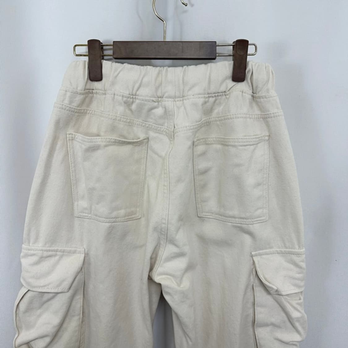 보세 남자 면100% 밴딩 바지 아이보리 FREE 상품이미지6