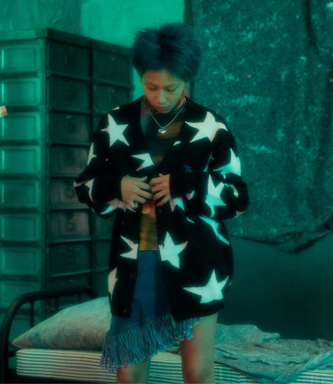 나이스고스트클럽 스타 모헤어 니트 가디건 블랙 나고클 상품이미지8