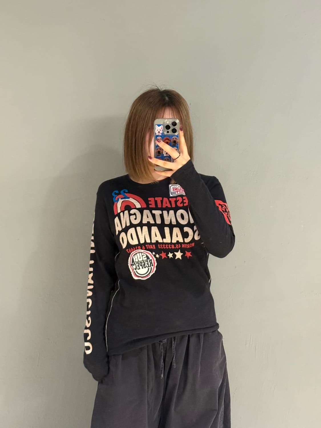 lettering detail long sleeve 상품이미지1