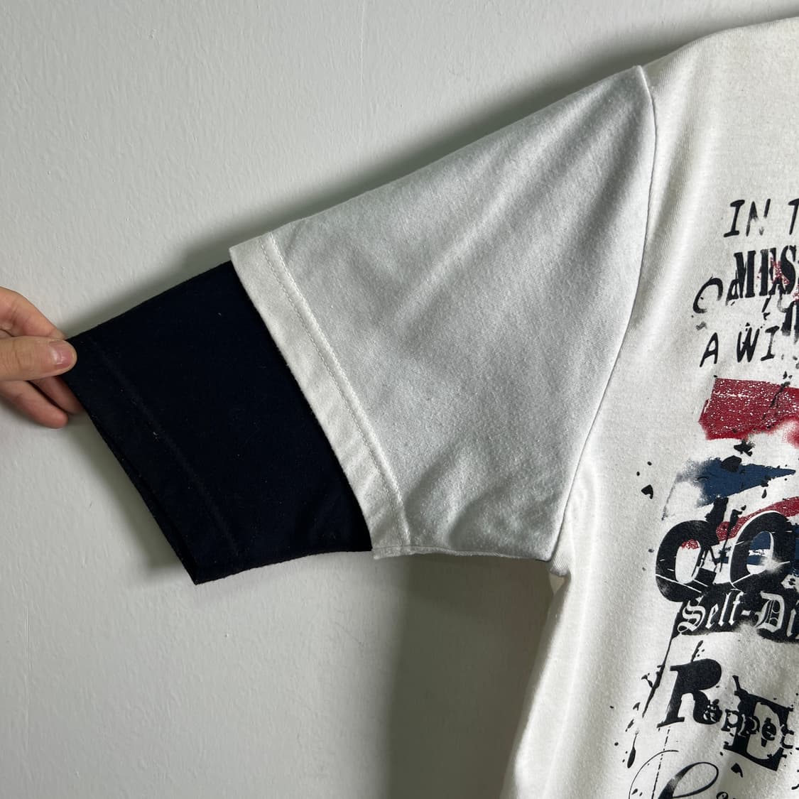 jpn vtg 락 펑크 y2k 레이어드 반팔 티셔츠 XL 상품이미지7