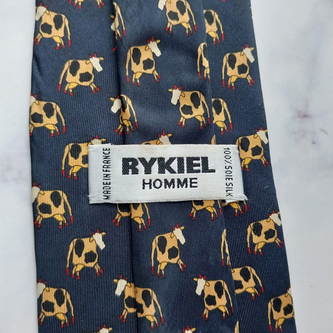 소니아리키엘 넥타이 네이비 소 모티브 9.6cm A+등급 K2198
 상품이미지9