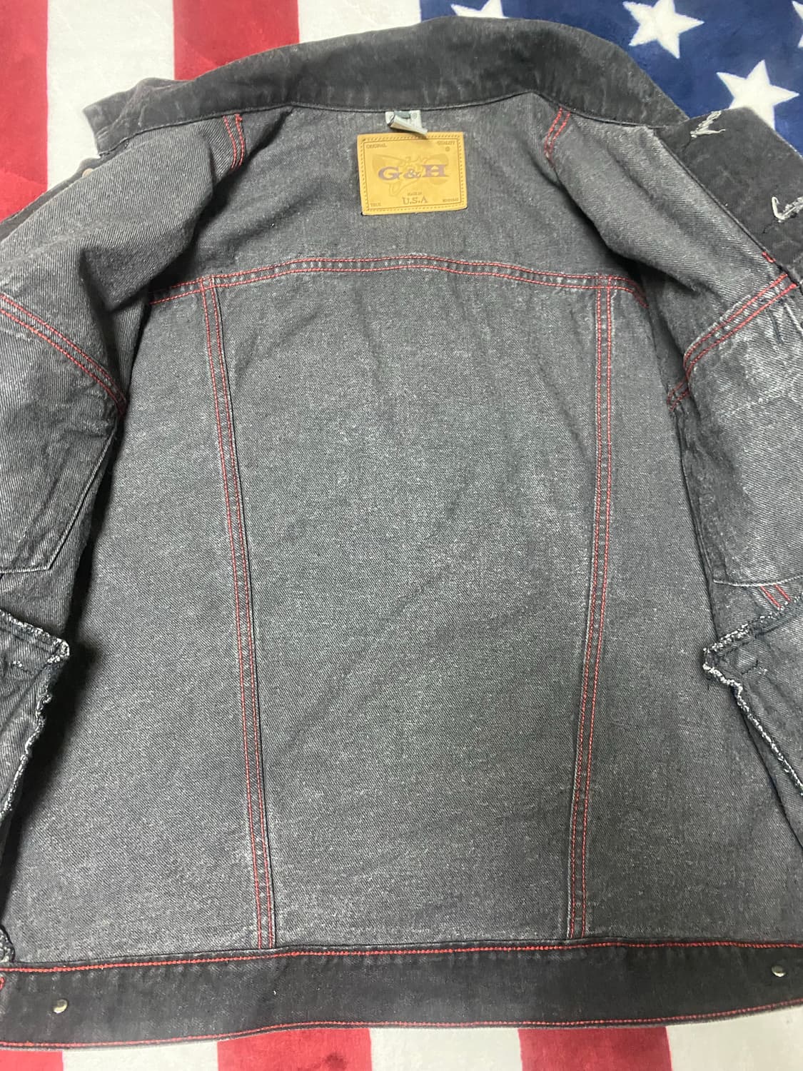 USA G&H 데님 자켓 블랙 청자켓 상품이미지4