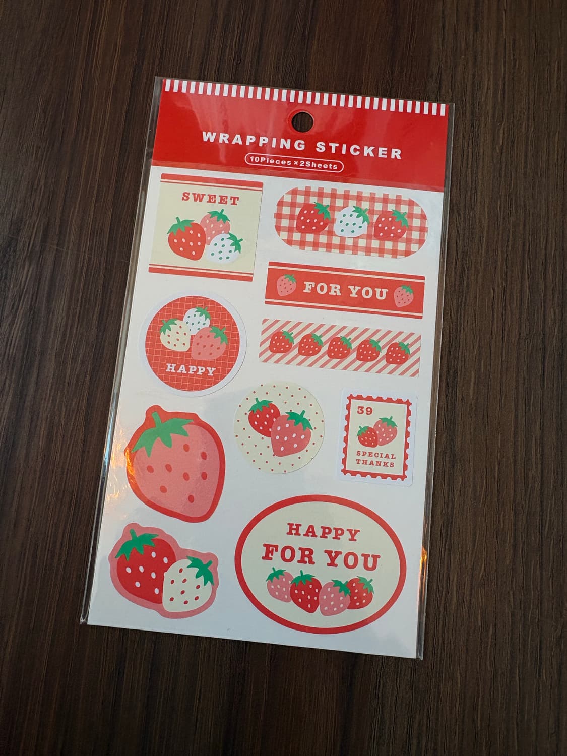 딸기 레핑 스티커 1 상품이미지1