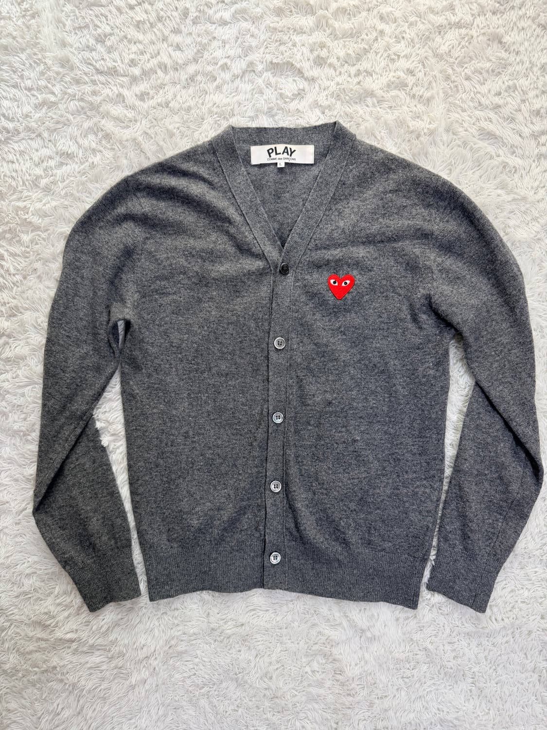 꼼데가르송 플레이 가디건 L 회색 상품이미지1