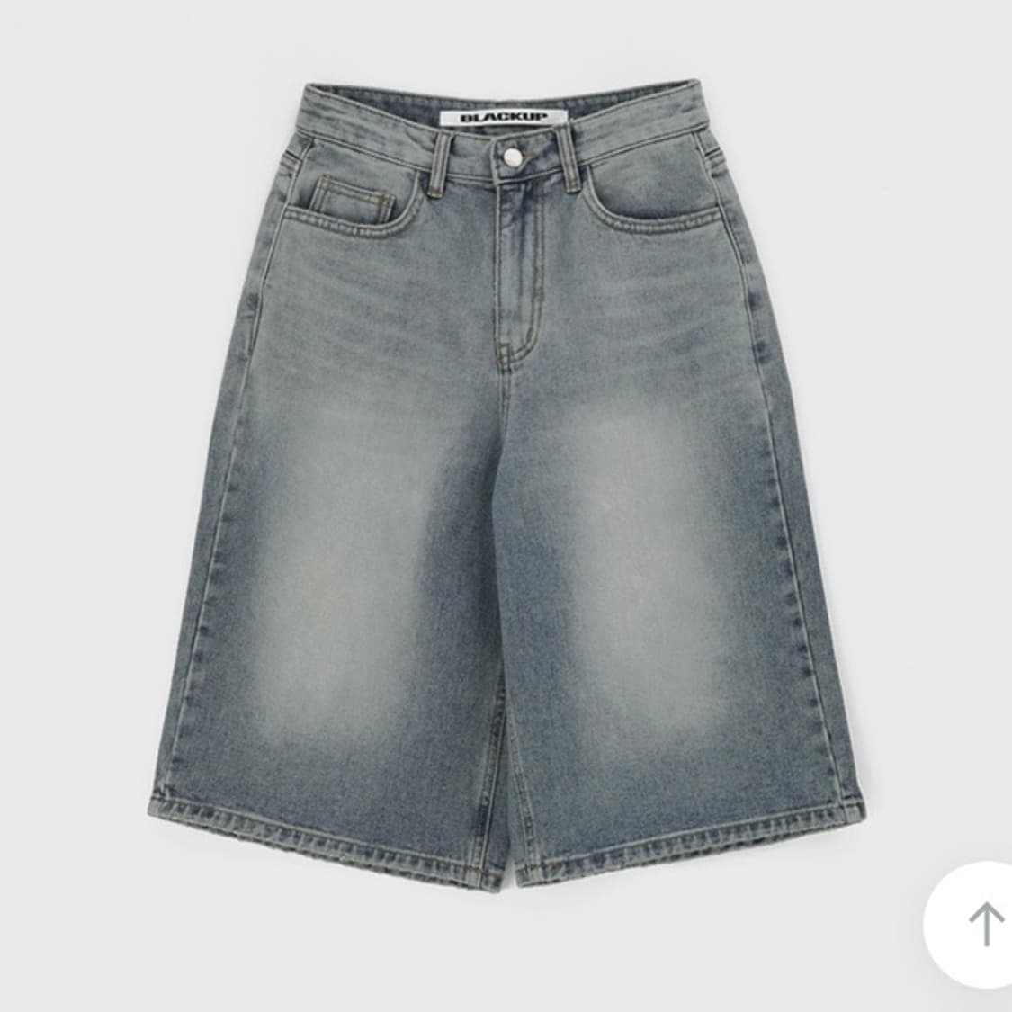 블랙업 보이시 워싱 버뮤다 데님팬츠 라이트블루 L 상품이미지2