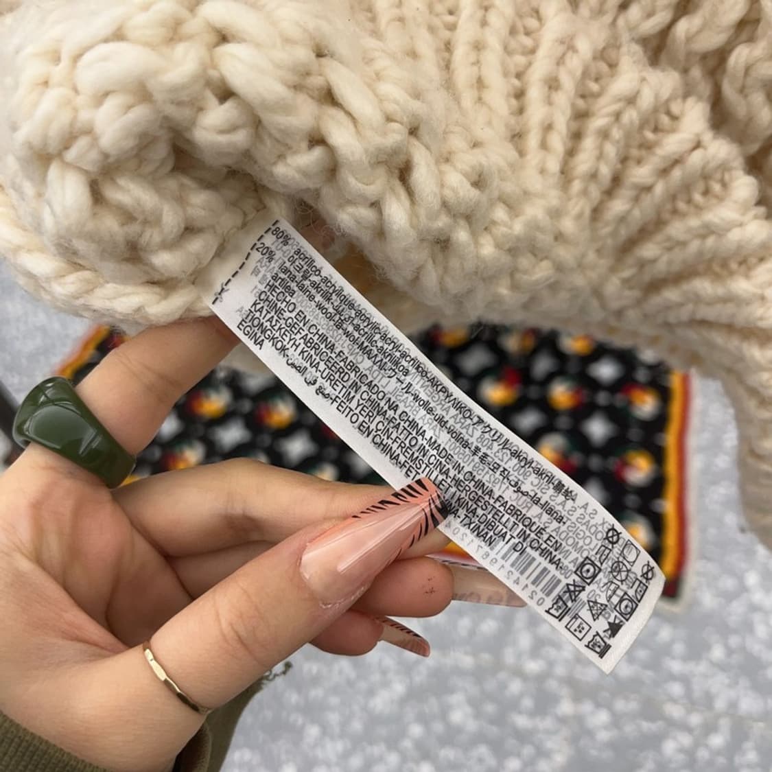 자라 모던 여리 폭닥 크림아이보리 뜨개 니트 L C08174 상품이미지6