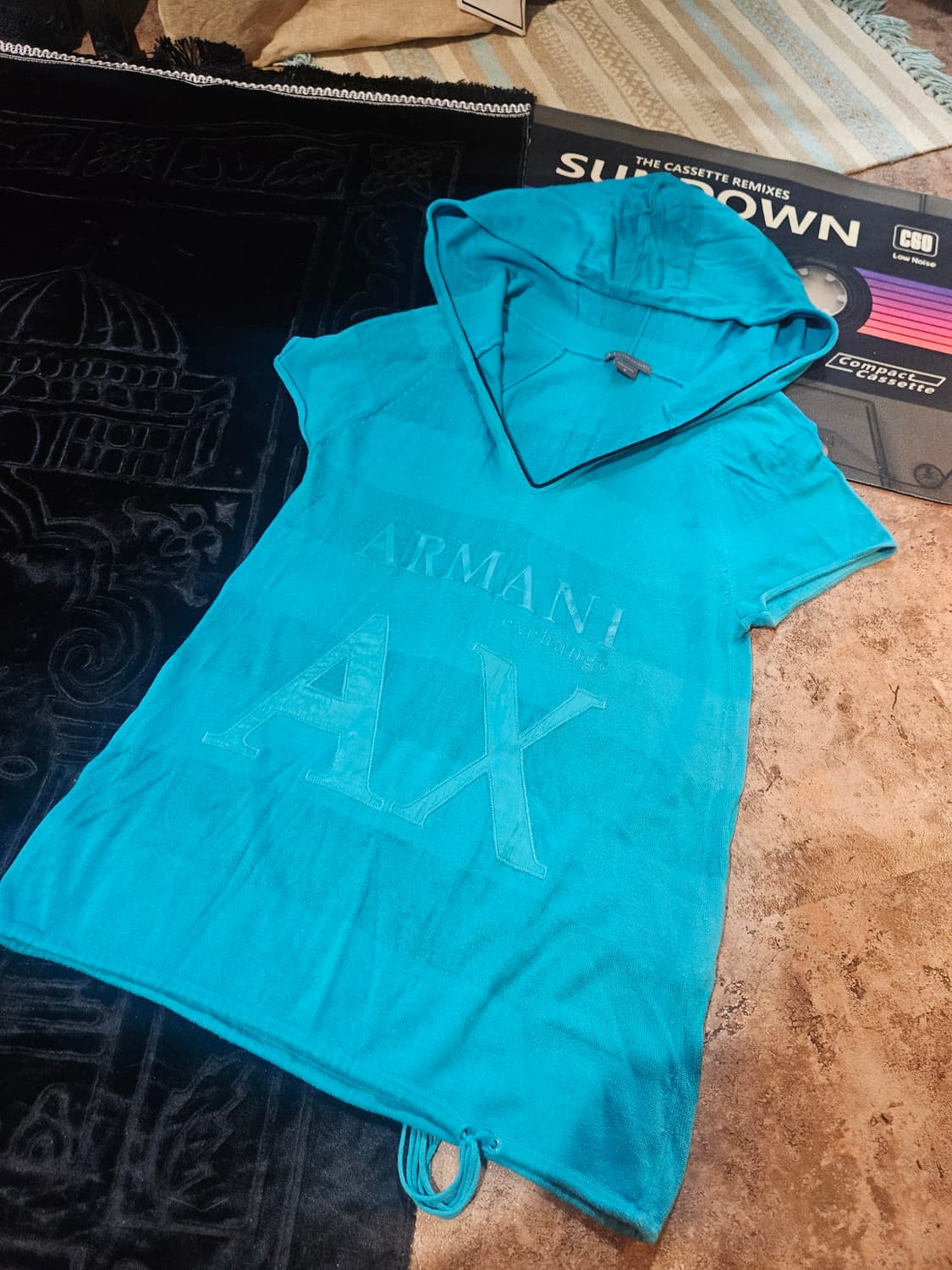 ARMANI EXCHANGE A|X 아르마니 익스체인지 후드 니트 반팔 상품이미지1