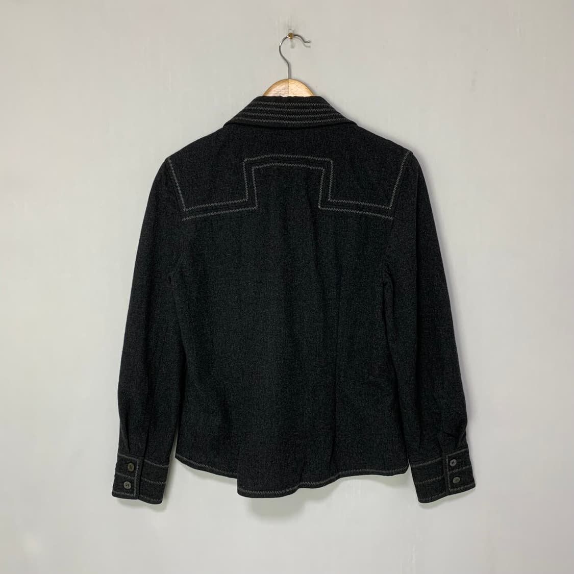 셀린느 차콜 울 셔츠 자켓 일본 빈티지 모리걸 42 사이즈 상품이미지3