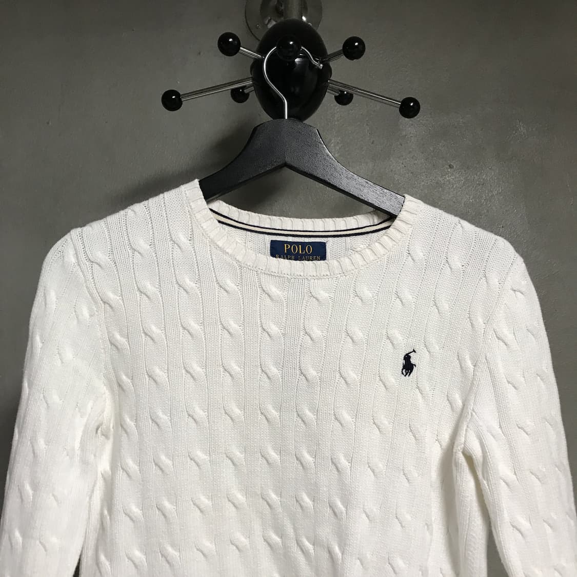 폴로 랄프로렌 케이블 니트 화이트 M(W) 상품이미지2